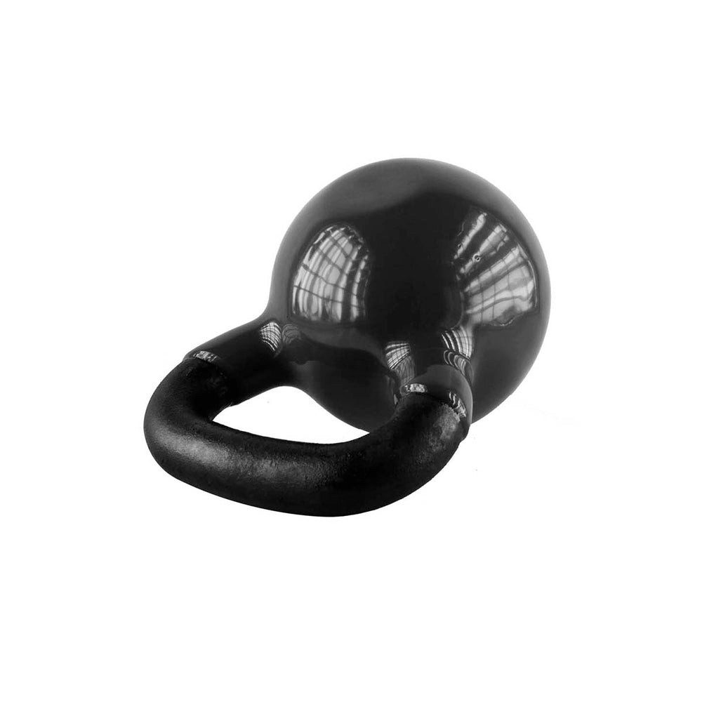 HMS Kettlebell Kugelhantel Schwunghantel Krafttraining, (Spar-Set), Gusseisen, Vinylmantel, flache Standfläche