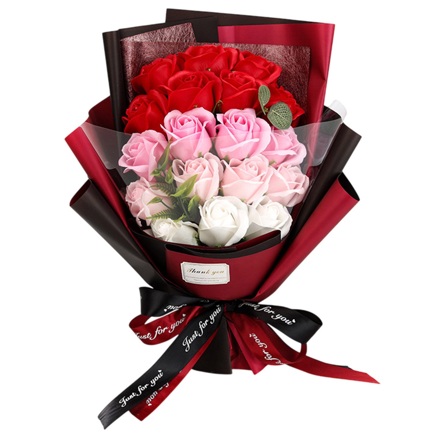 Kunstblume Rosenstrauß Seife Rosenblumenstrauß Seifenblume für Valentinstag