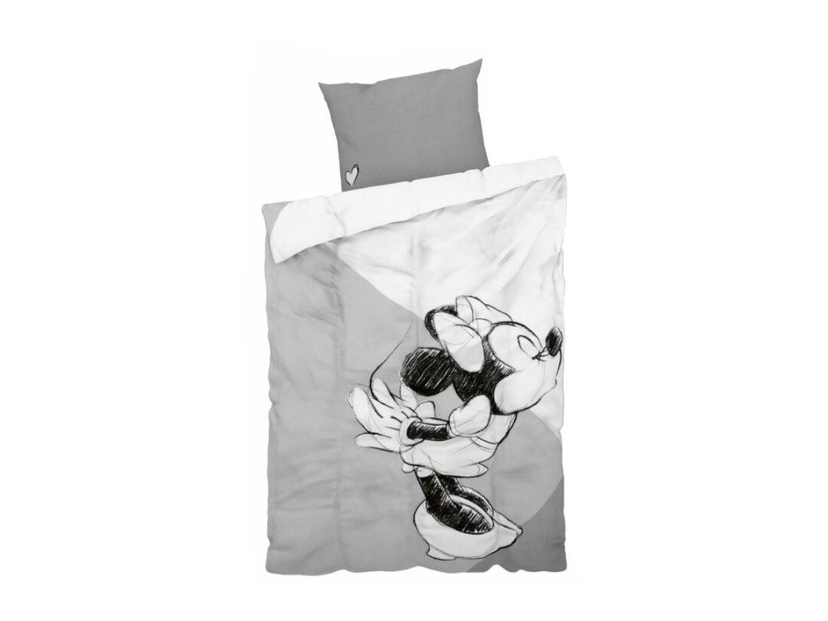 Disney Mickey Mouse Jugendbettwäsche Edel-Renforcé-Bettwäsche 135x200 cm mit Wendekissen 80x80cm, Baumwolle, 2 teilig, Wendekissen