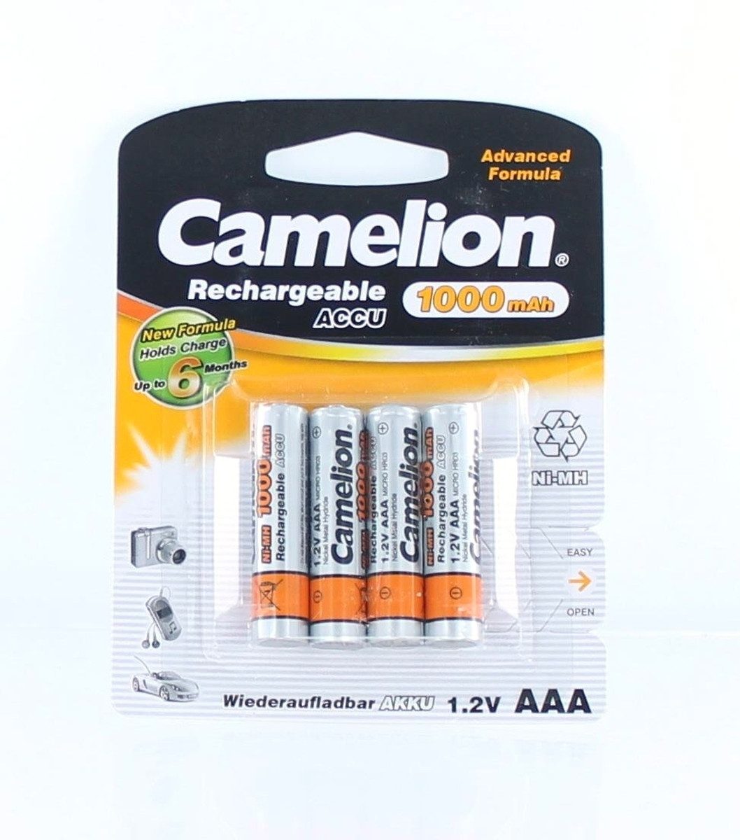 Camelion Akku für Camelion Micro AAA NiMH 1,2 Volt 1000 mAh Akku