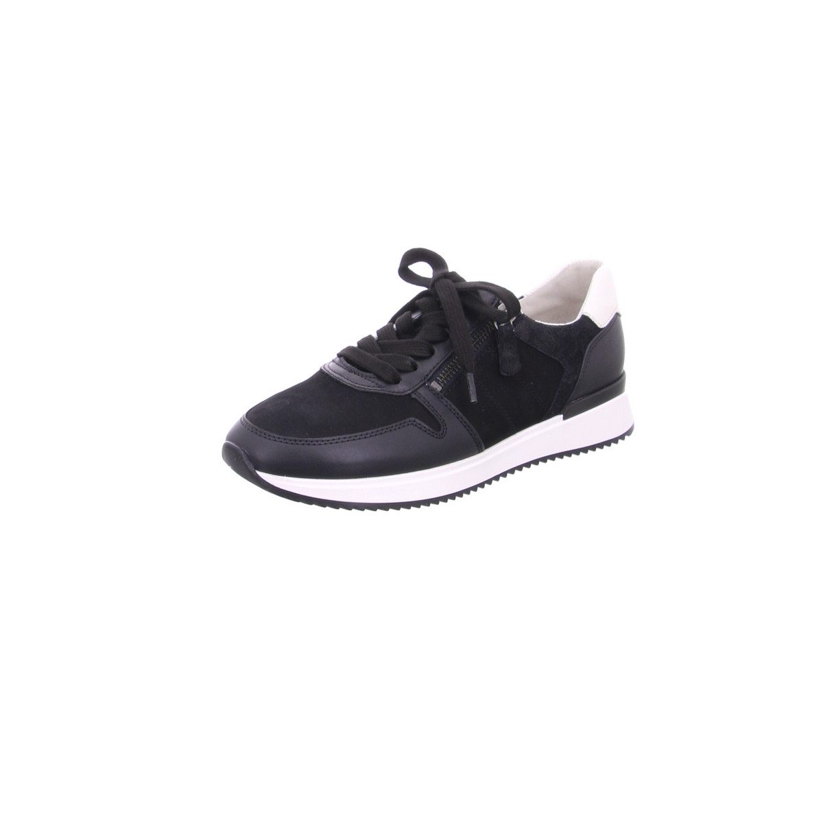 Freizeit Schnürer für Damen in schwarz Sneaker