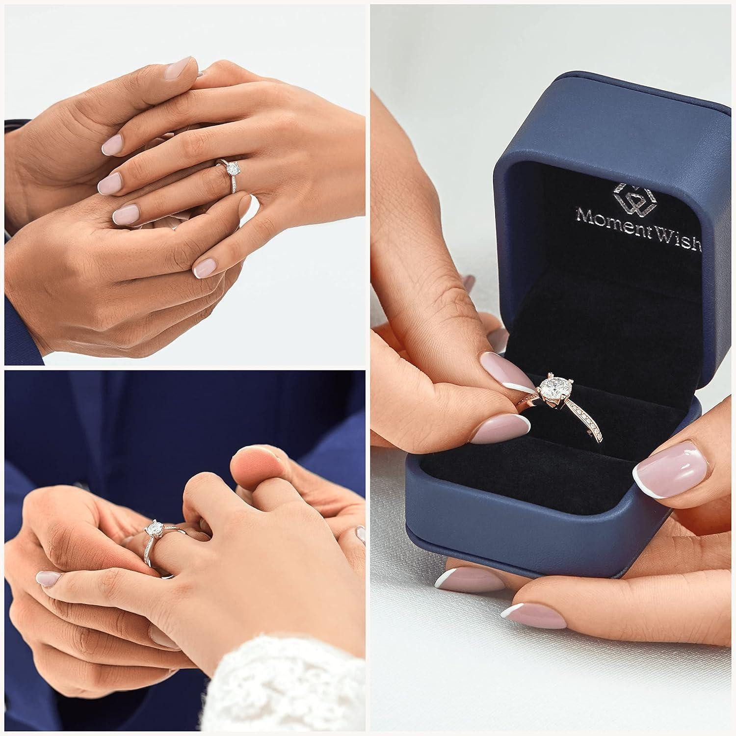 LuxusKollektion Verlobungsring Verlobungsring Damen 1 Karat Silver-Maßgeschneidert 48(15.3)