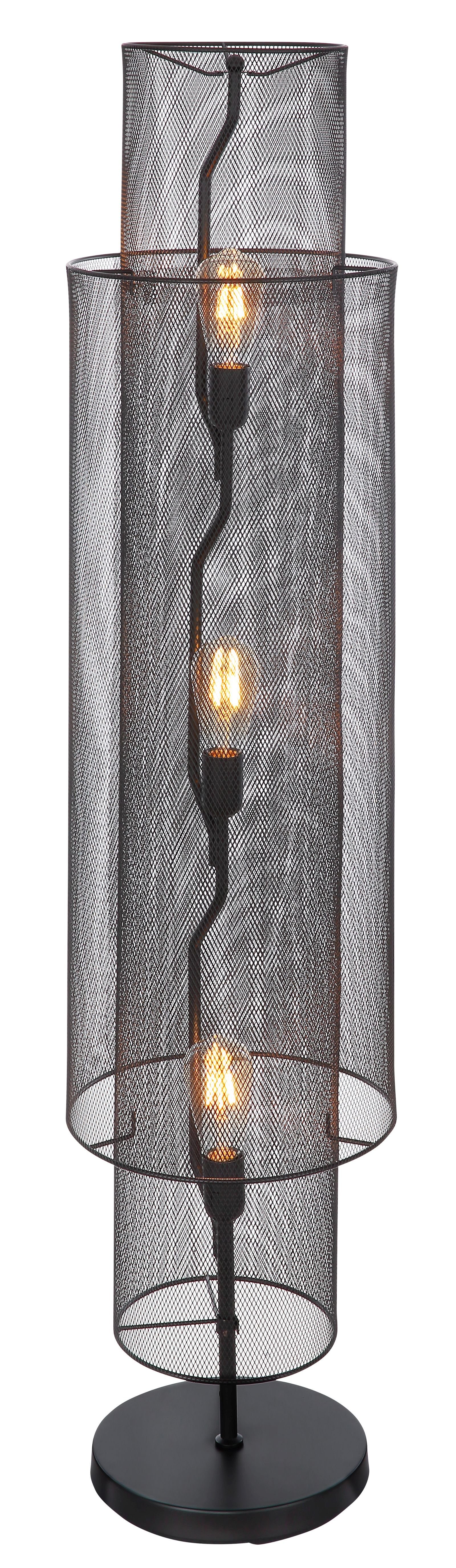 Stehlampe Stehlampe LEUCHTEN Schwarz Stehleuchte Globo GLOBO GLOBO Wohnzimmer 3 Flammig Industrie