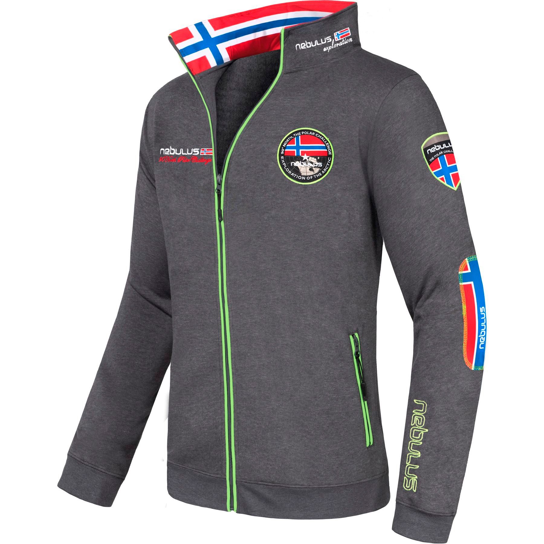 Nebulus Sweatjacke COMEBACK, P4118 - Herren, dunkelgrau, XXL günstig online kaufen