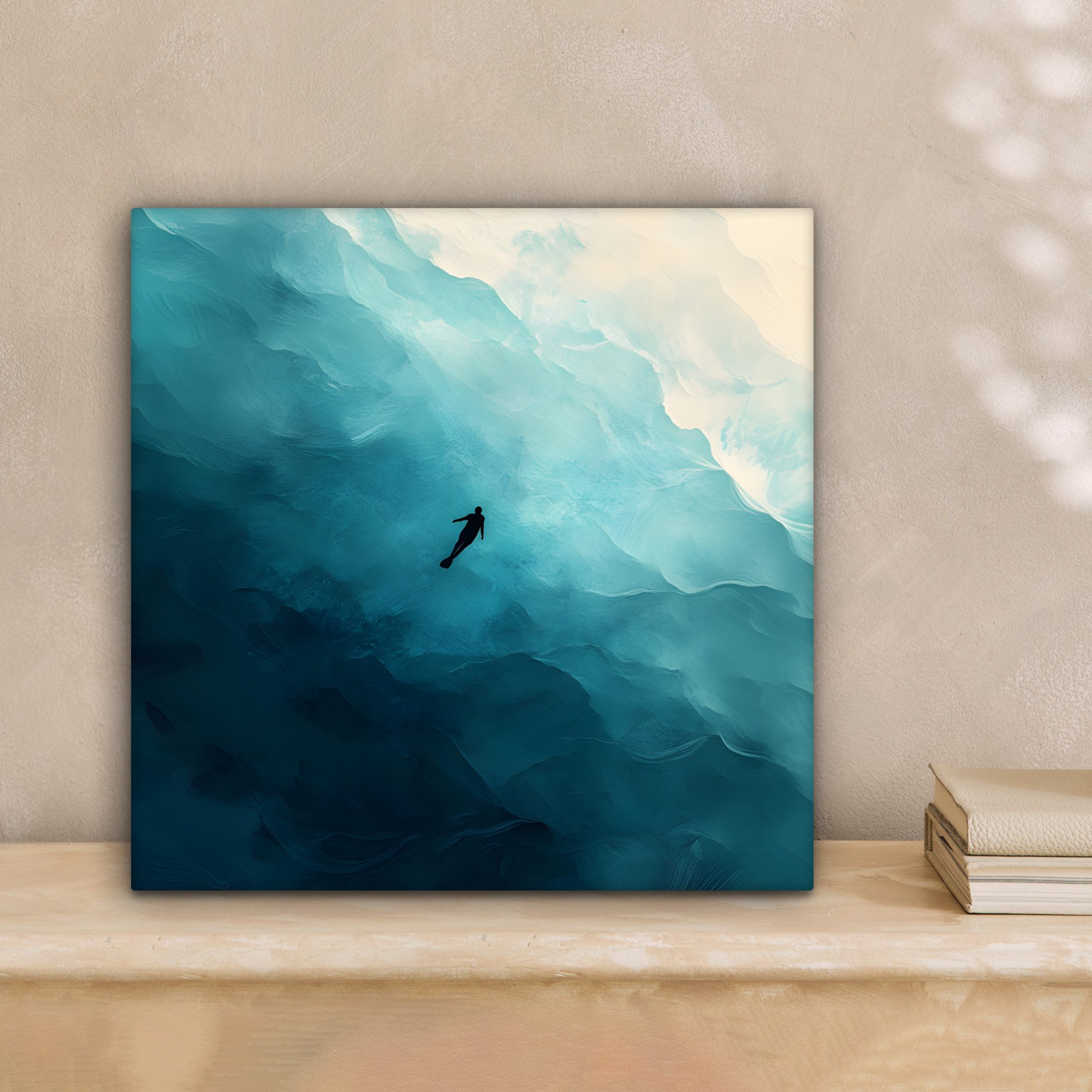 OneMillionCanvasses® Leinwandbild Meer - Silhouette - günstig online kaufen