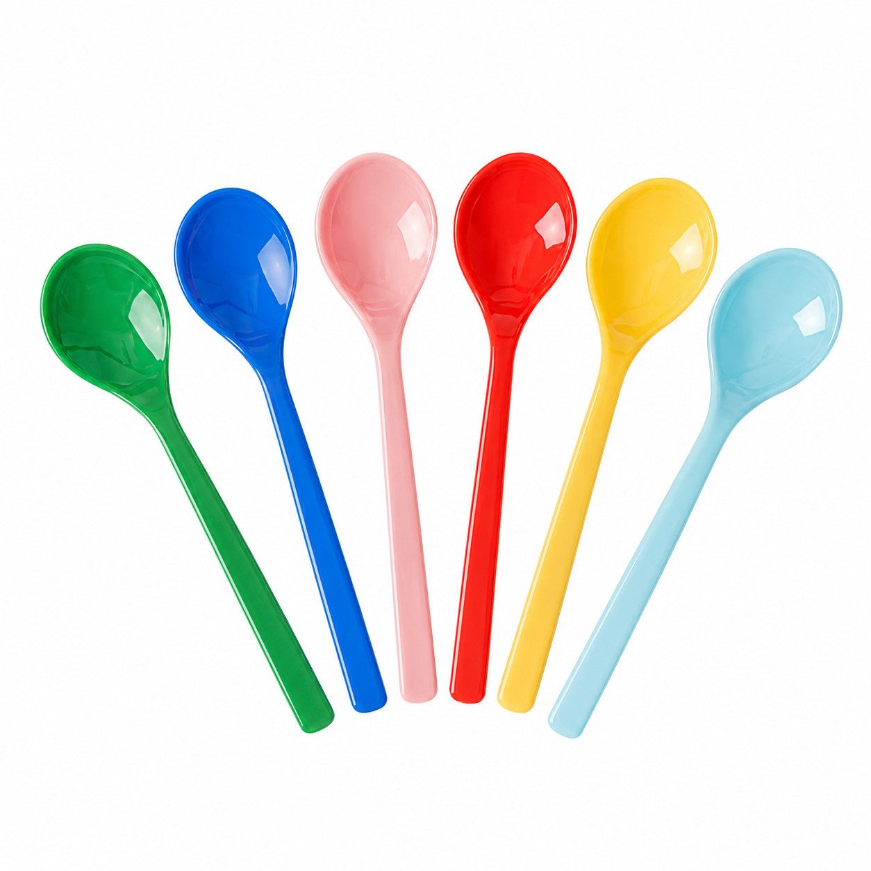 rice Teelöffel Bunte Teelöffel im 6er Set – farbenfrohe Löffel für Alltag, Dessert