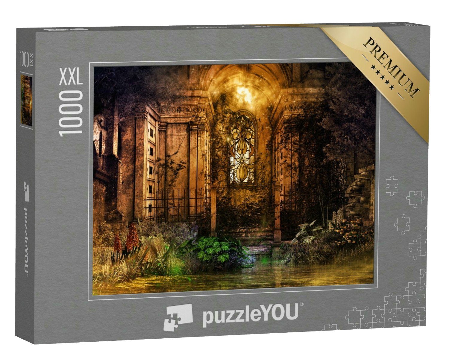 puzzleYOU Puzzle Interieur einer alten, verfallenen Kapelle, 1000 Puzzleteile, puzzleYOU-Kollektionen Gothik
