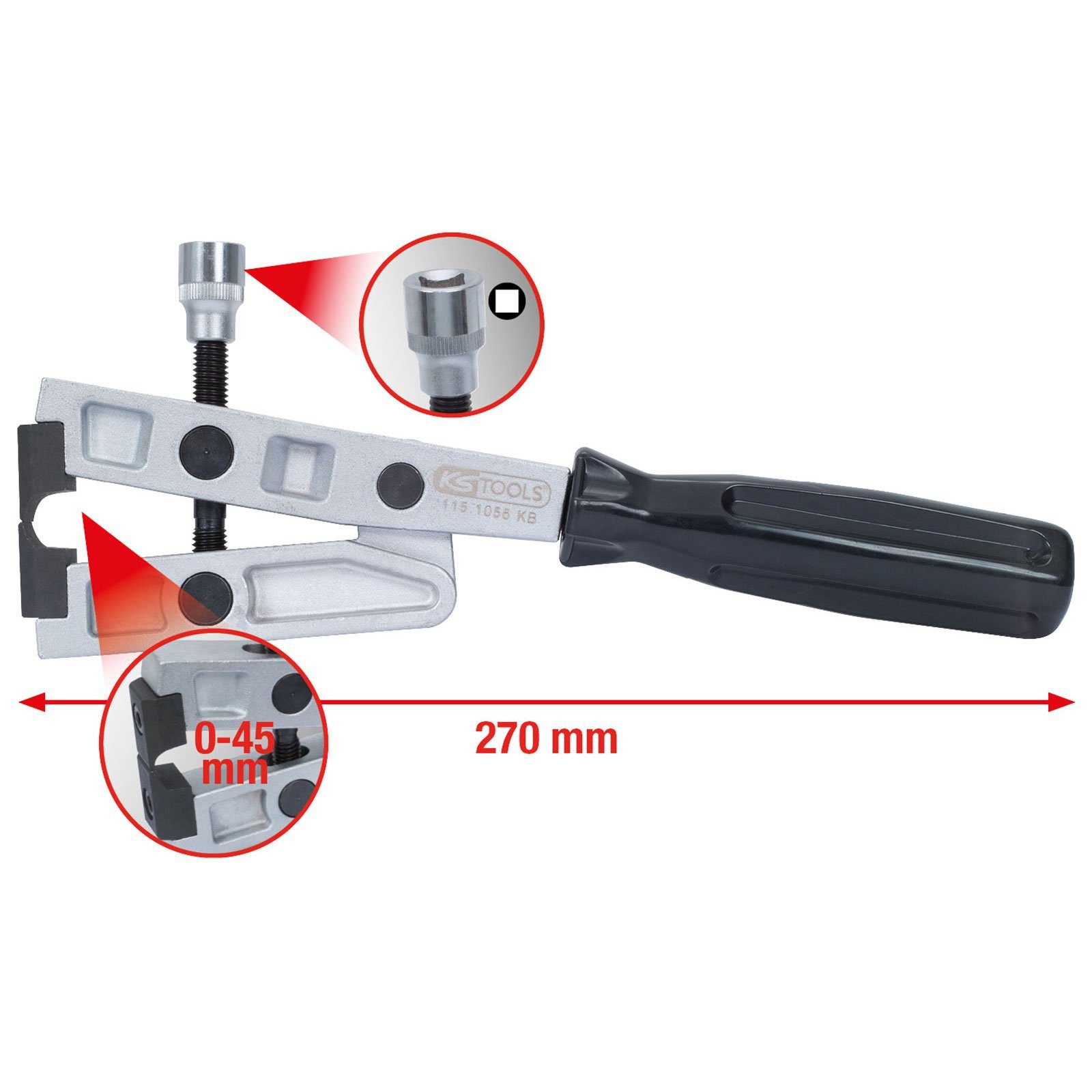 Thumbnail - KS Tools Drehmomentschlüssel KS TOOLS Schlauchklemmenzange für Drehmomentanzug 270 mm - 115.10...