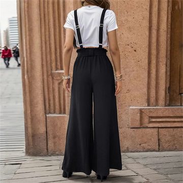 AFAZ New Trading UG Palazzohose Damen-Sommerhose mit verstellbaren Bändern Stilvoller und raffinierter Overall mit weitem Bein