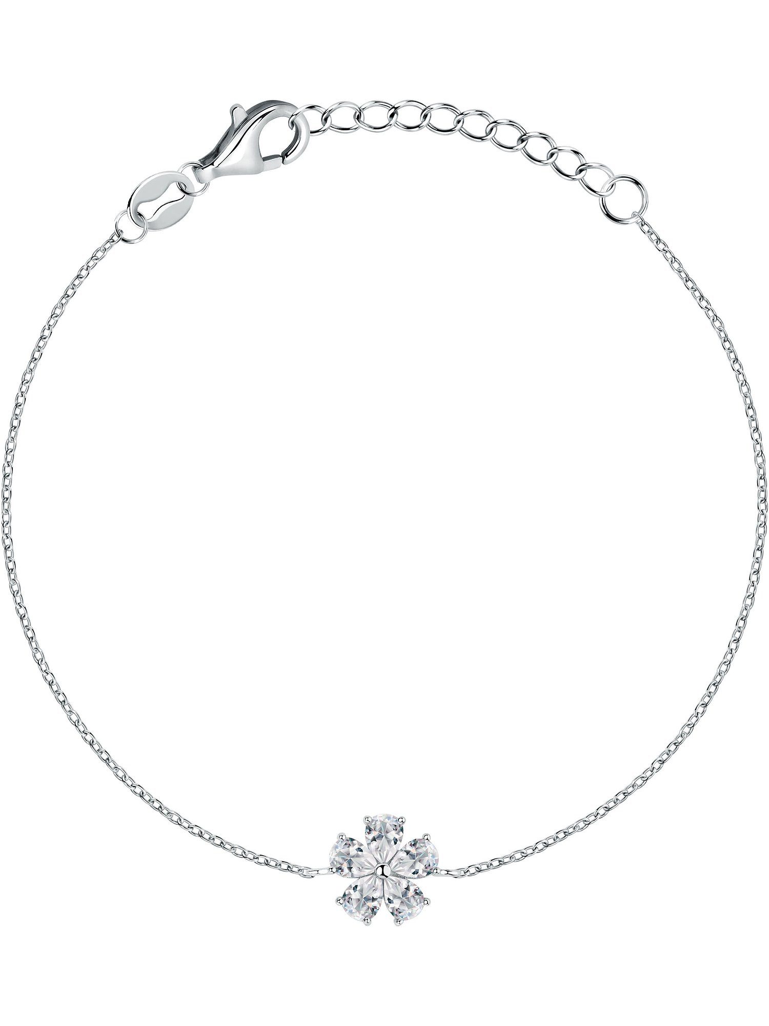 FAVS Silberarmband FAVS Damen-Armband 925er Silber 5 Zirkonia Blume