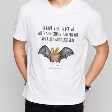 Mr. & Mrs. Panda T-Shirt Fledermaus Flügel - Weiß - Geschenk, Lustiges T-Shirt, T-Shirt, Nacht (1-tlg)