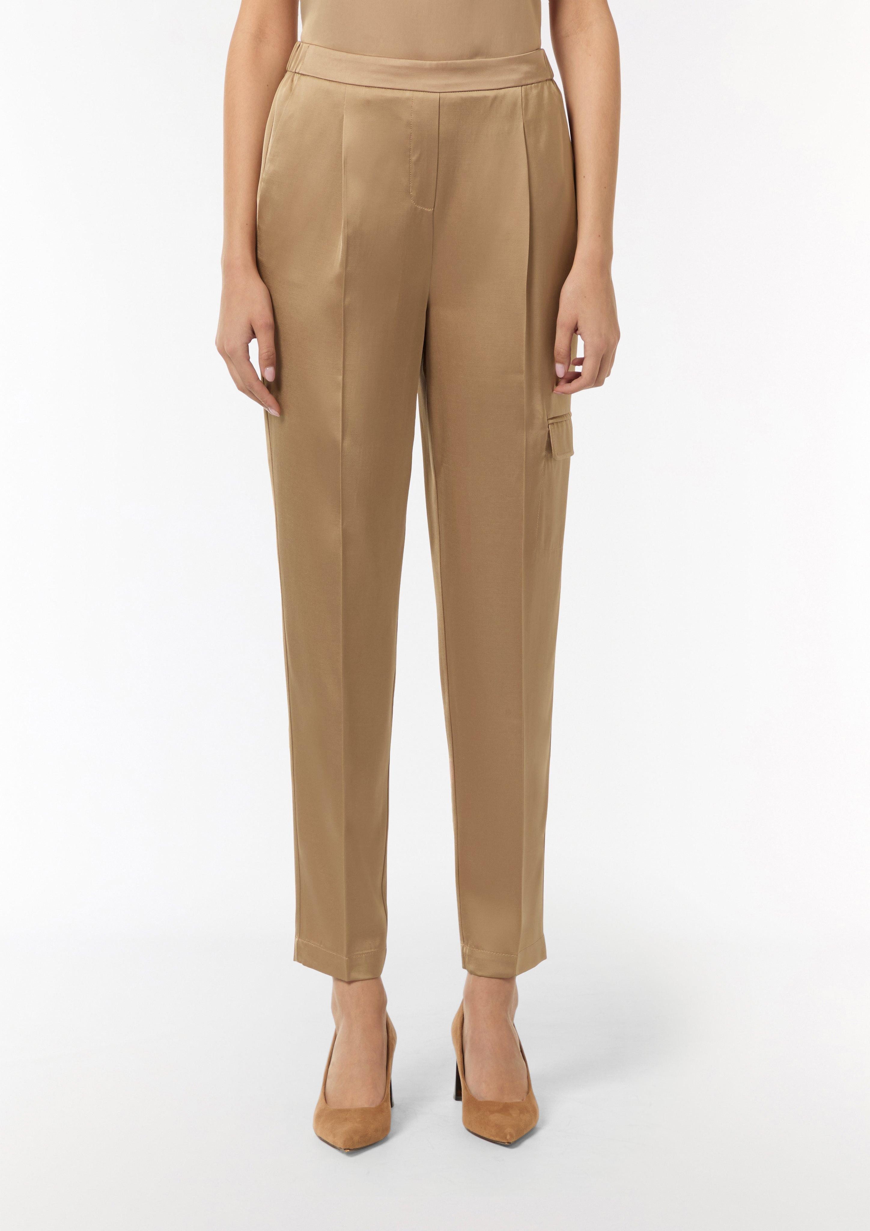 Comma 7/8-Hose Cargohose aus Satin Logo günstig online kaufen