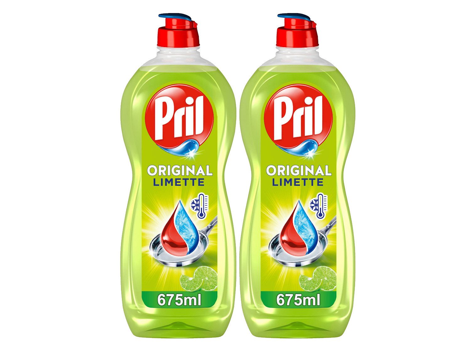 PRIL Original Limette 2 x 675ml Geschirrspülmittel (Doppelpack, [2-St. Handgeschirrspülmittel)