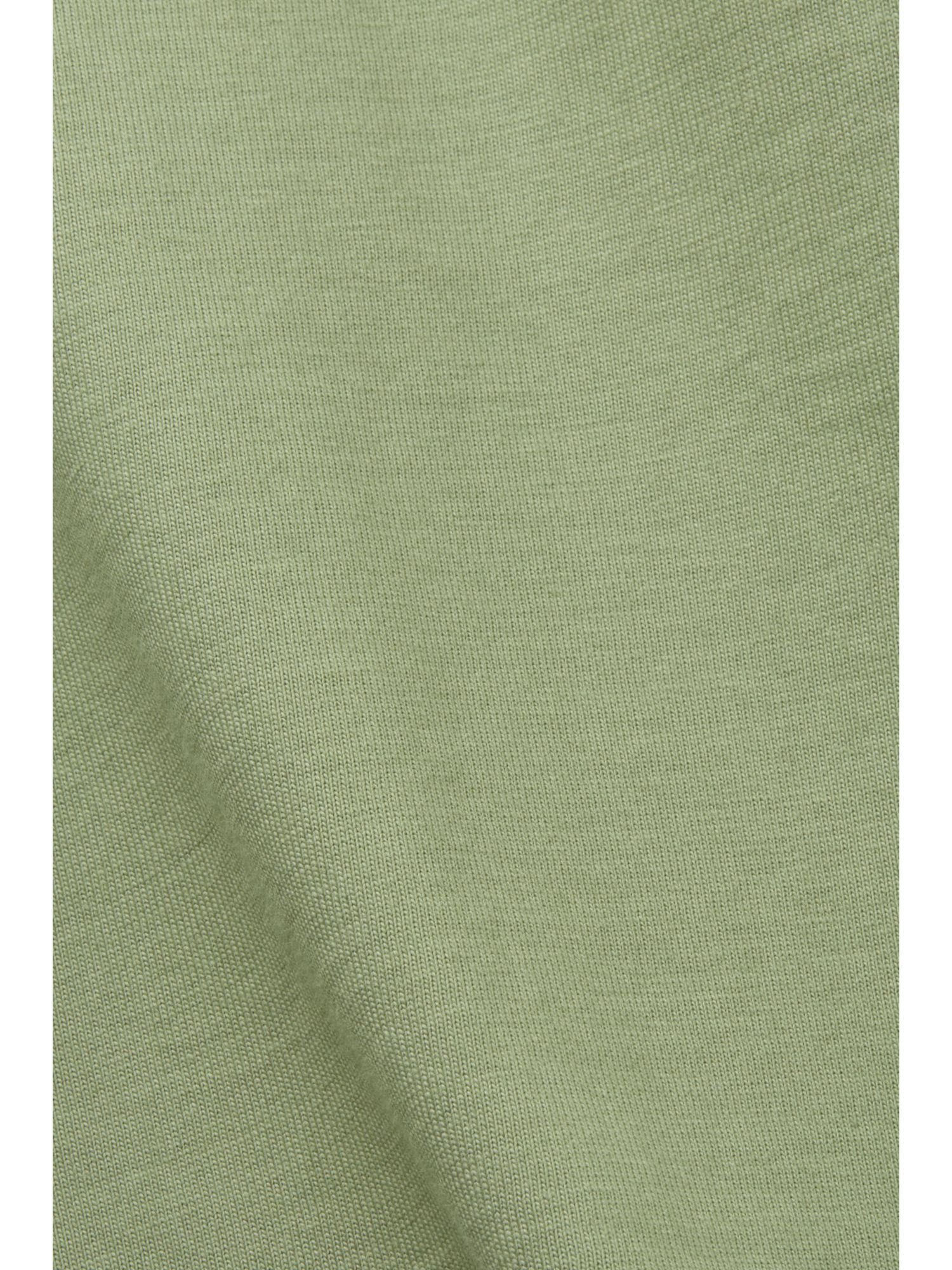 Jersey, KHAKI Baumwolle Poloshirt Esprit aus by % PALE 100 edc Poloshirt