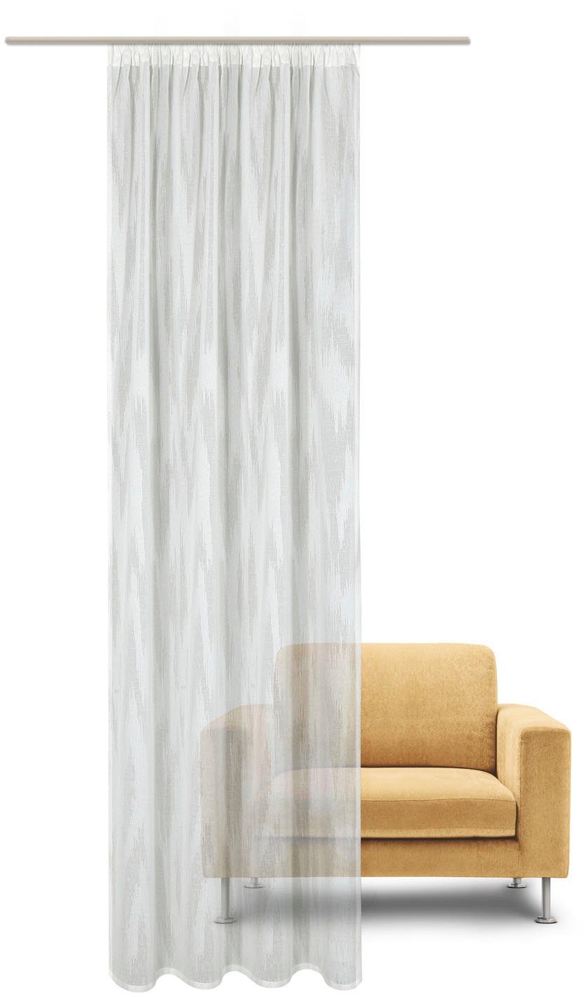 Gerster Gardine Panja (1 St), Kräuselband, transparent, Wirkware, Fertigschal Scherli allover - nature line