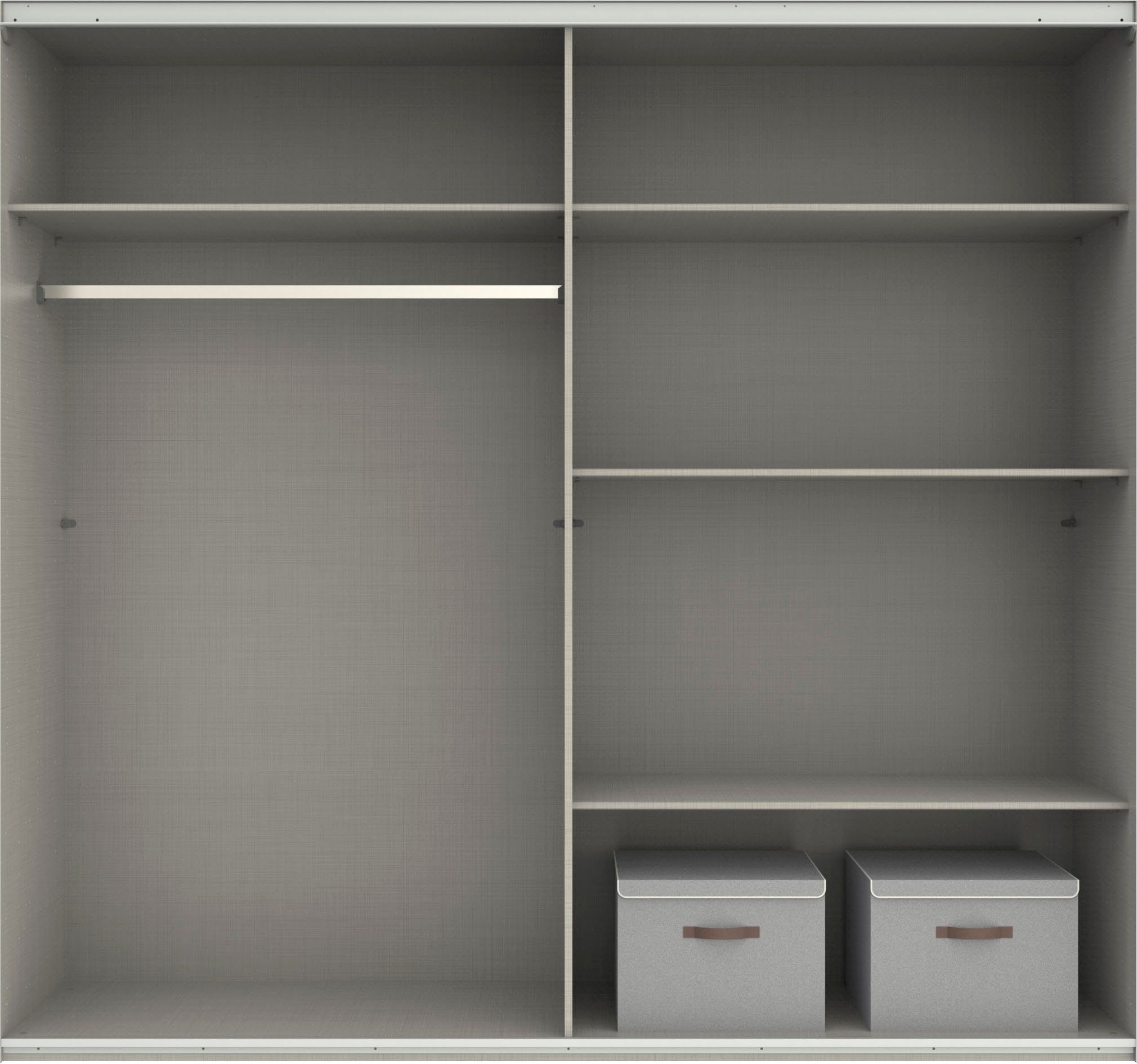 Wimex Schwebetürenschrank Norderstedt INKLUSIVE 2 Stoffboxen und 2 zusätzliche Einlegeböden, mit Spiegel
