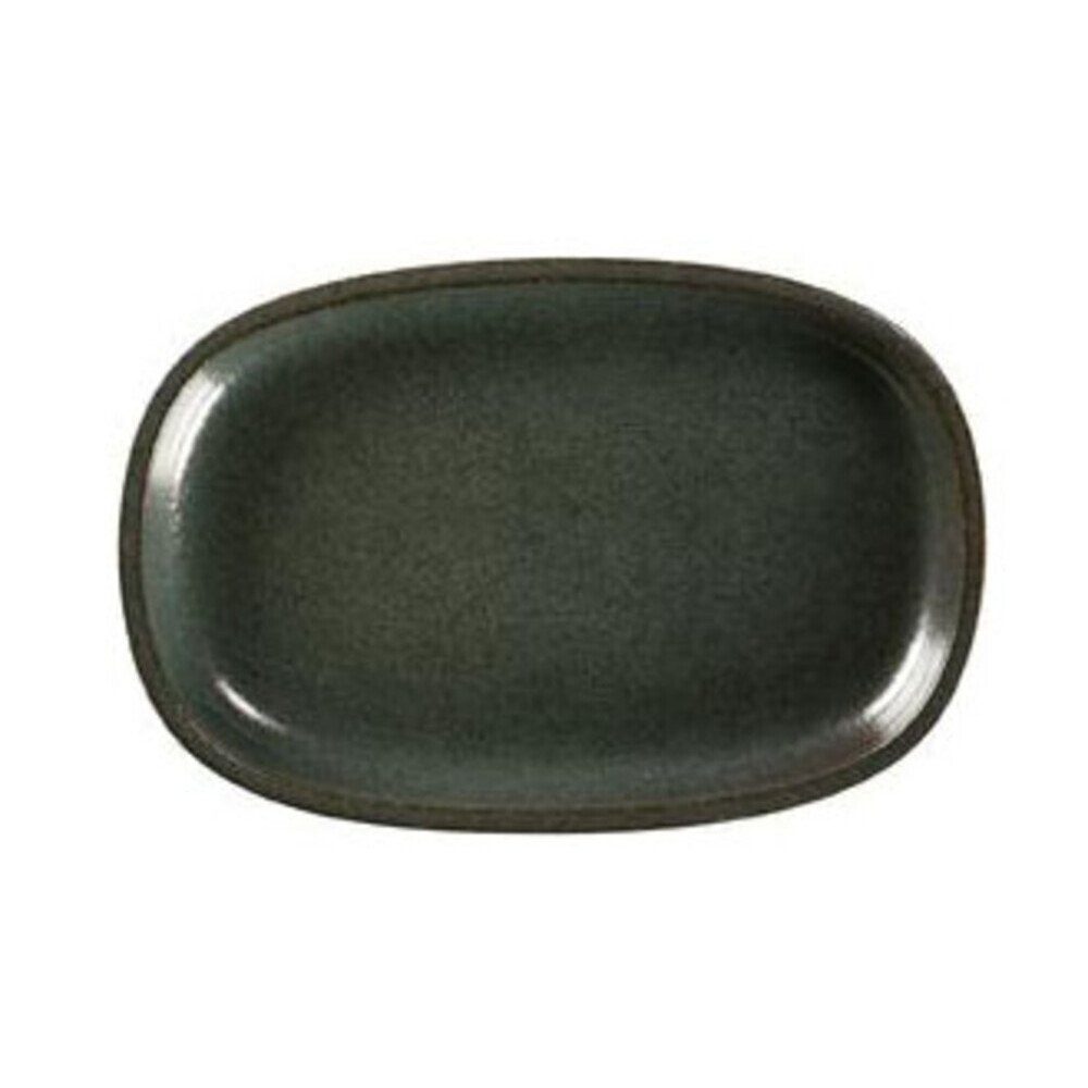Rak Servierplatte Platte oval 22,5x15cm tief Rakstone Caldera Blau Grün, RAKstone, (1-tlg), Platte oval, 22,50cm, RAKstone