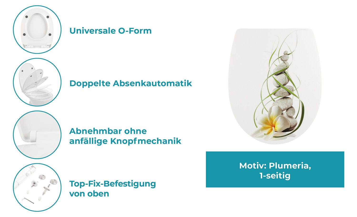 Calmwaters WC-Sitz Motiv Wellness, Motiv Plumeria, günstig online kaufen