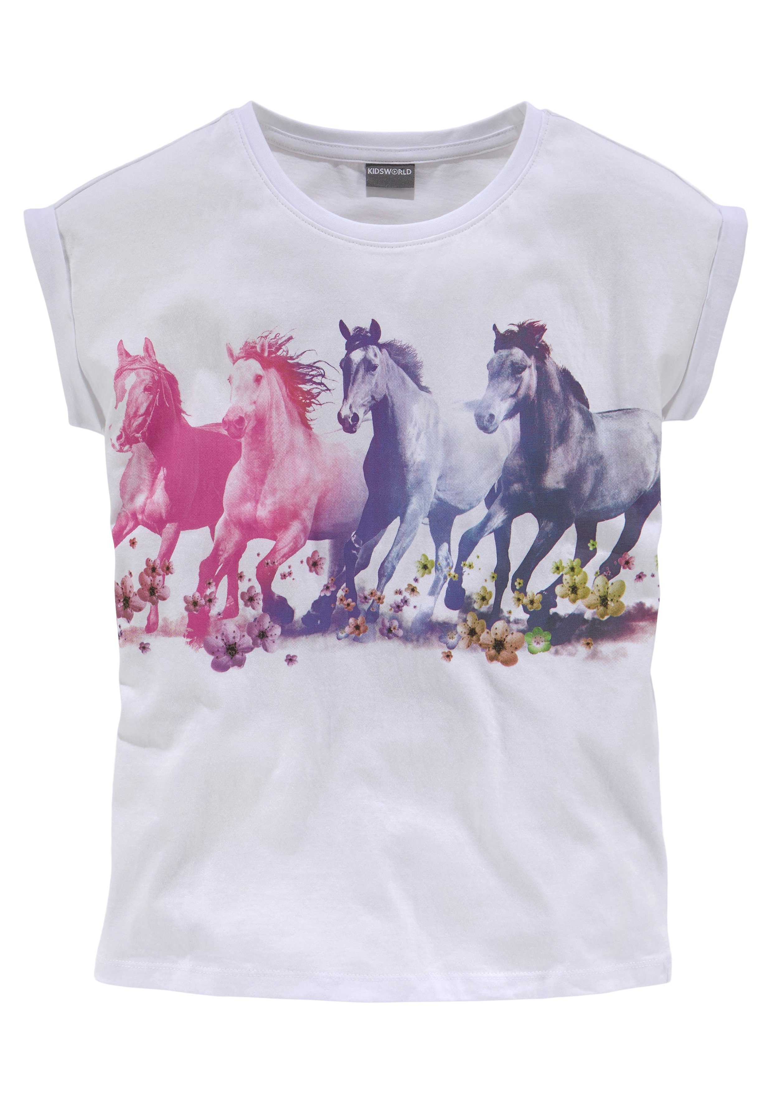 KIDSWORLD T-Shirt in Form legerer Pferde weiter