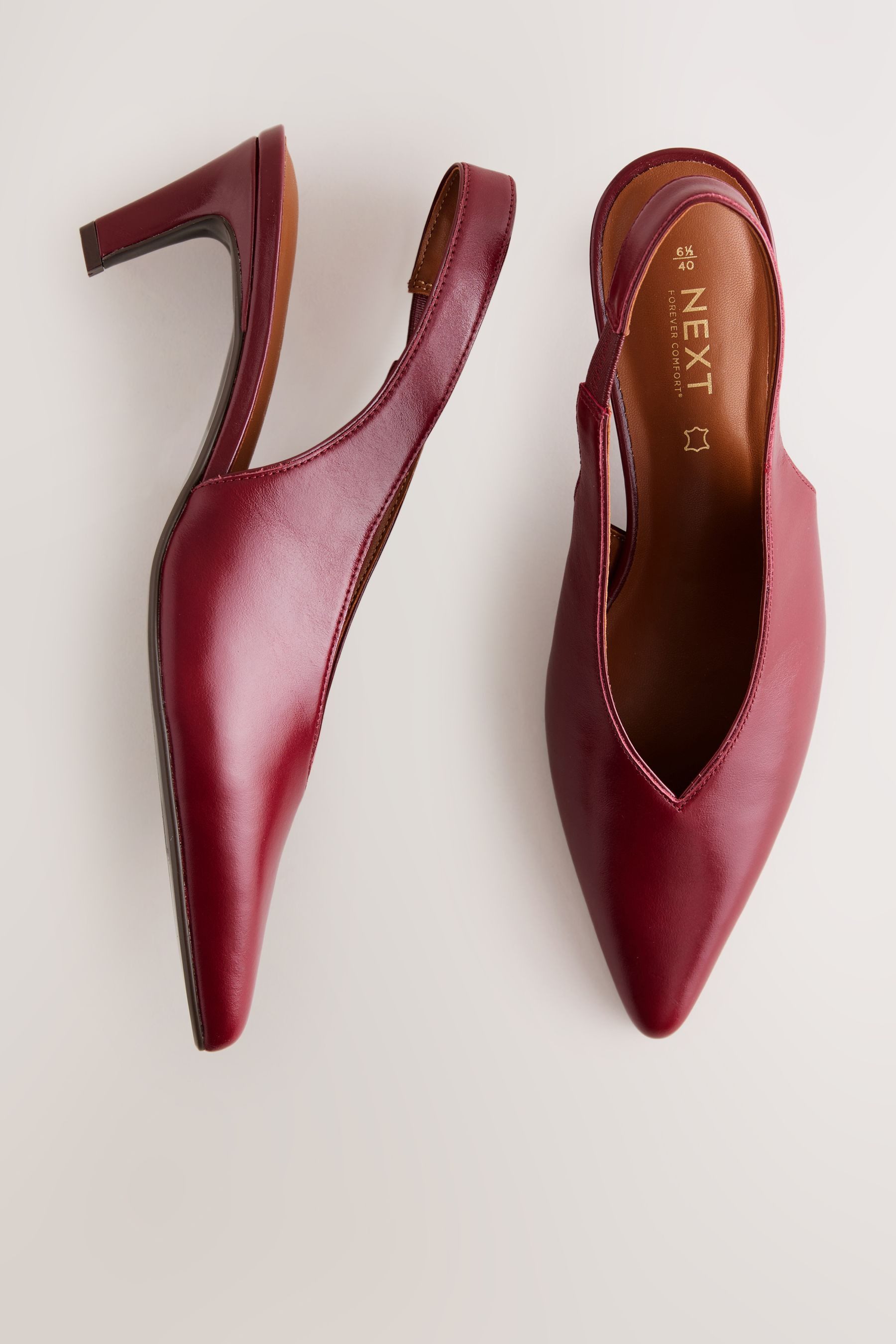 Next Forever Comfort® Slingbacks aus Leder mit Absatz Slingsandale (1-tlg) günstig online kaufen