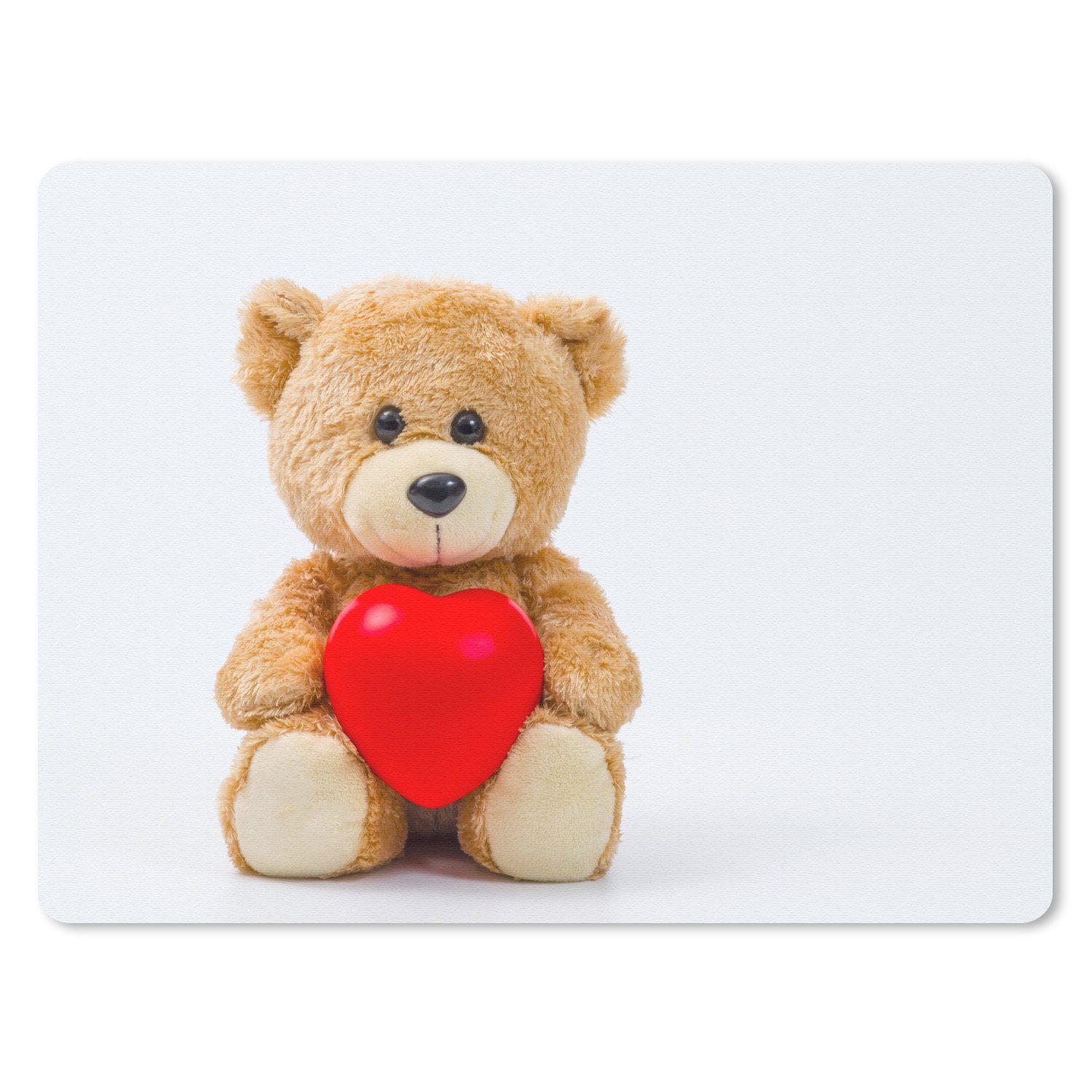 MuchoWow Mauspad Ein Teddybär zum Valentinstag (1-St), Büro für Tastatur und Maus, Mousepad Gaming, 40x30 cm