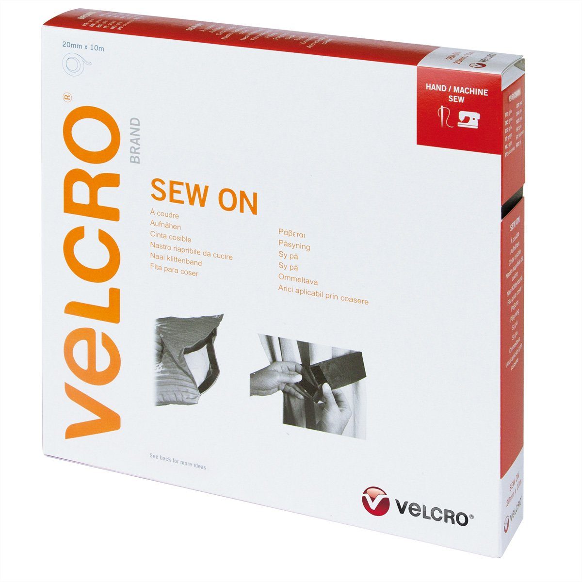 VELCRO Kabelbinder Klettband zum Aufnähen Haken & Flausch 20mm x 10m Braun, VEL-EC60289