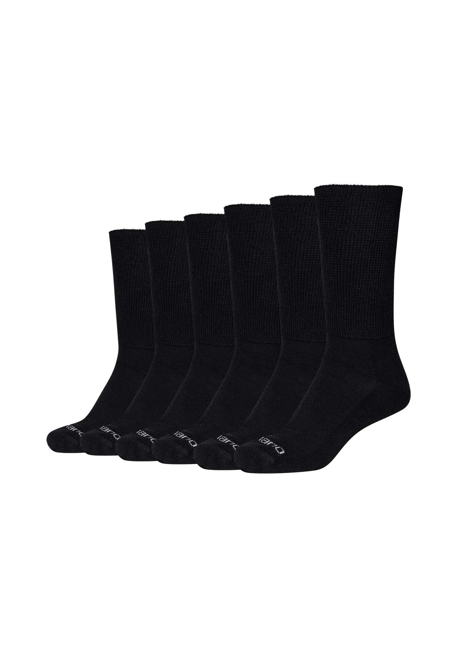 Camano Socken Diabetikersocken 6er Pack black