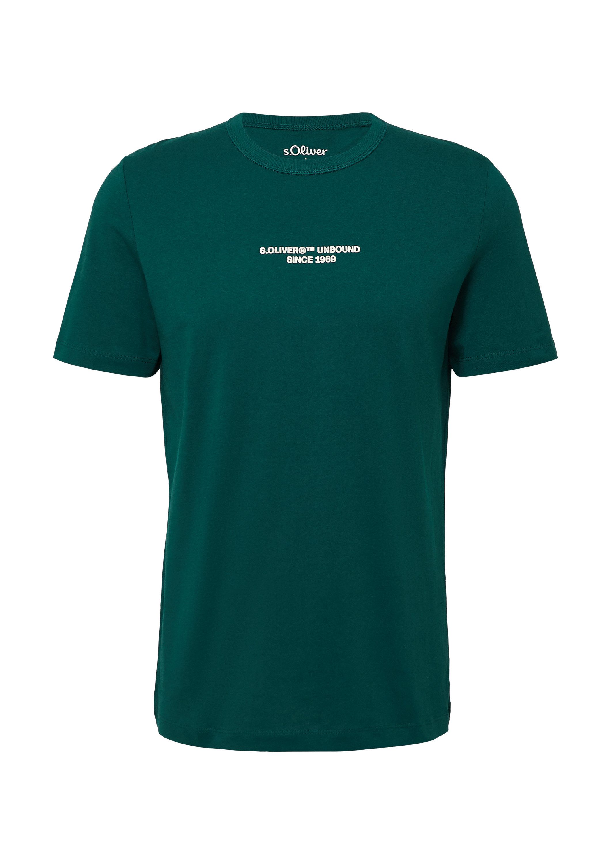 s.Oliver Kurzarmshirt T-Shirt T-Shirt mit Artwork aus reiner Baumwolle günstig online kaufen