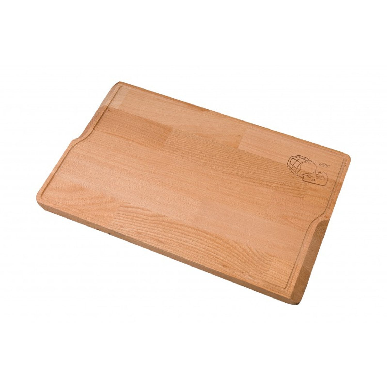 Practic Schneidebrett Tereska Doppelseitiges Schneidebrett aus Holz 44 × 28 cm, Buchenholz