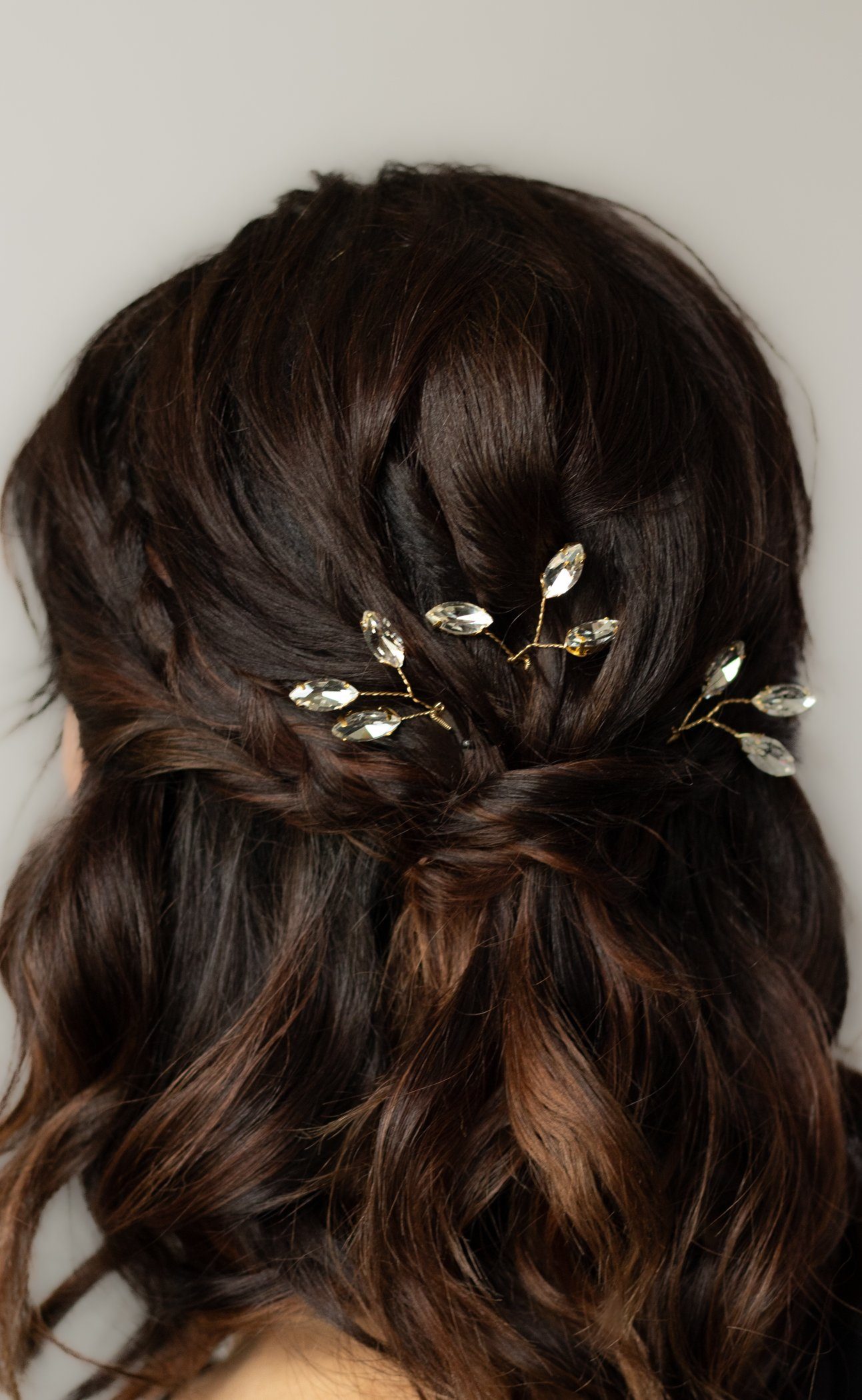Brautkrone Диадема Haarnadeln Braut Украшения для волос Hochzeit (3er Set, 3-tlg., 3-teilig), handgefertigt