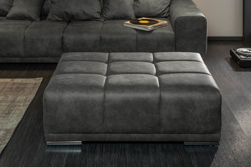 riess-ambiente Fußhocker ELEGANCIA 110cm grau (Einzelartikel, günstig online kaufen