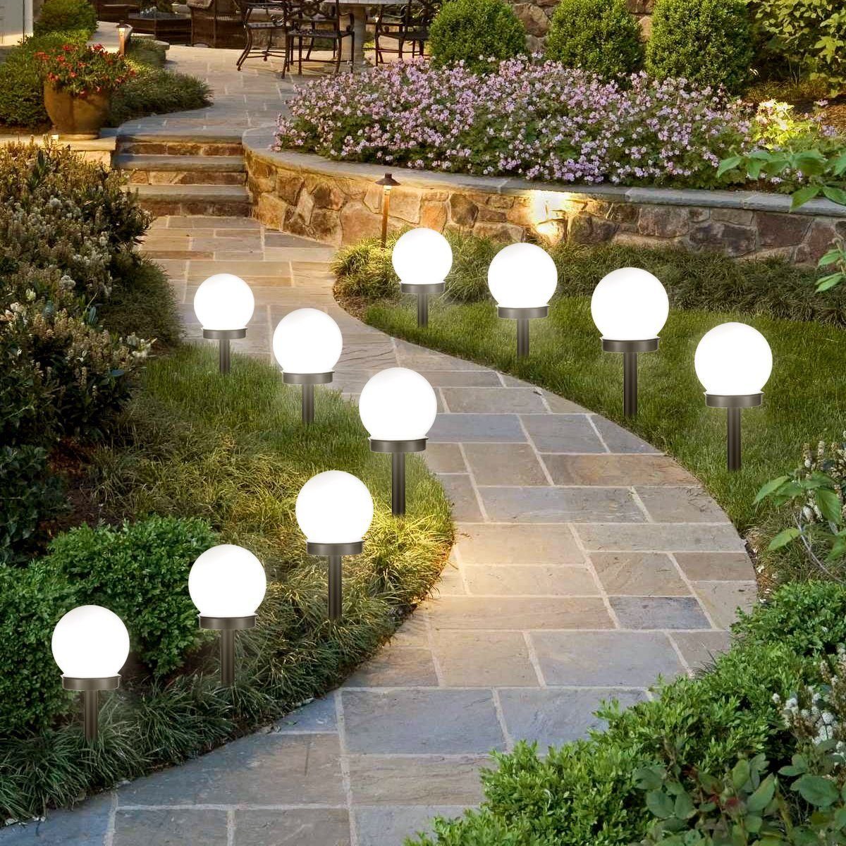 LETGOSPT LED Solarleuchte 4/8x Solarlampen für außen, LED günstig online kaufen