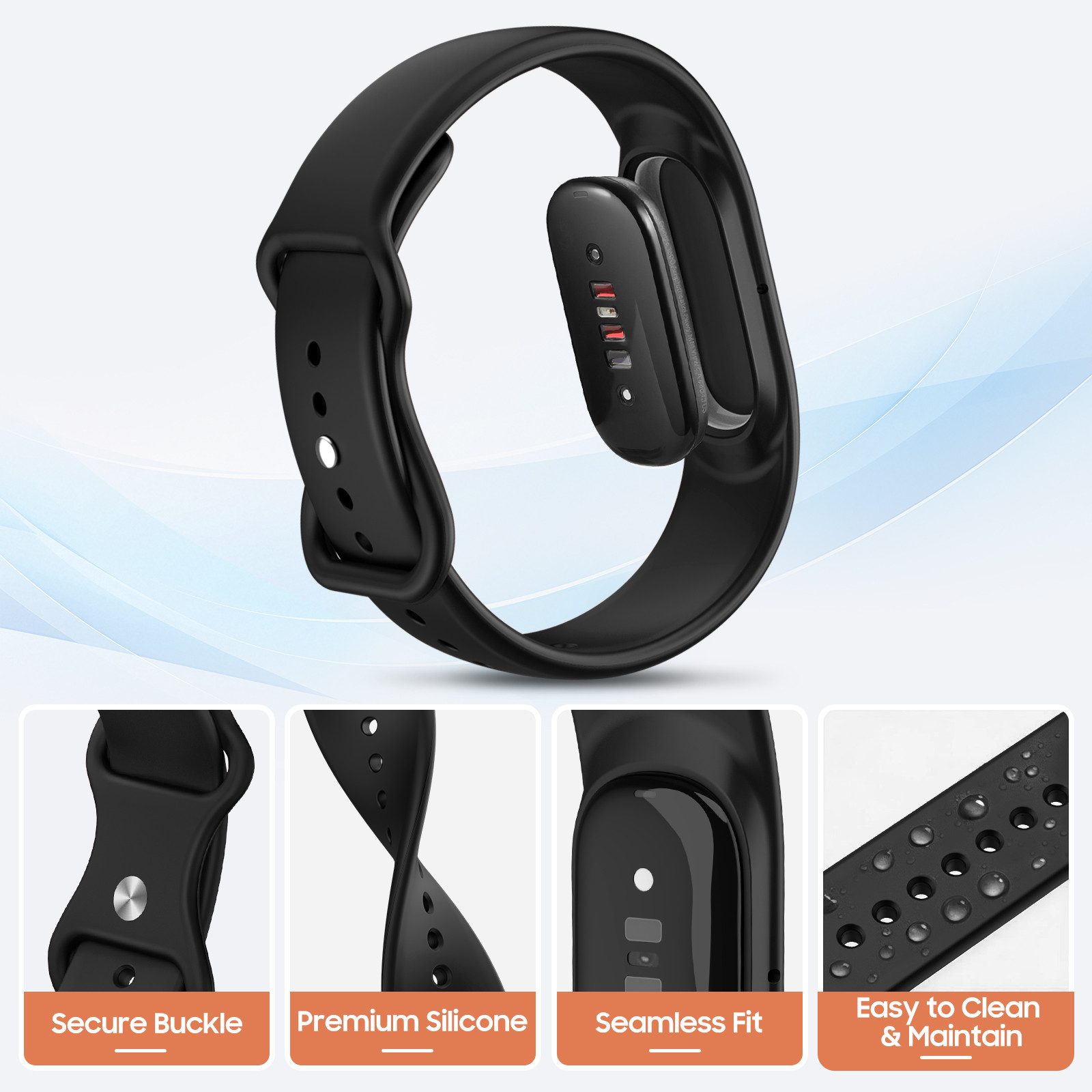 Fintie Smartwatch-Armband Silikon Armband Kompatibel mit Google Fitbit Air 2026, Weiches Sportarmband mit Schnallenverschluss – Bild 2 von 5
