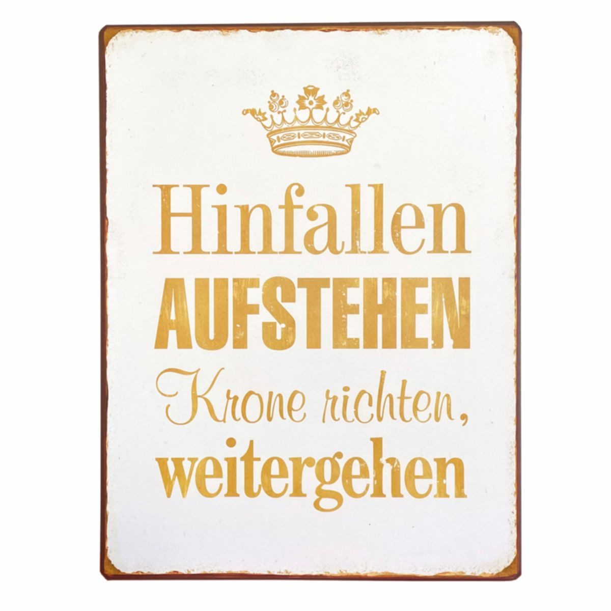 Metallschild LaFinesse - Hinfallen aufstehen... Metallschild