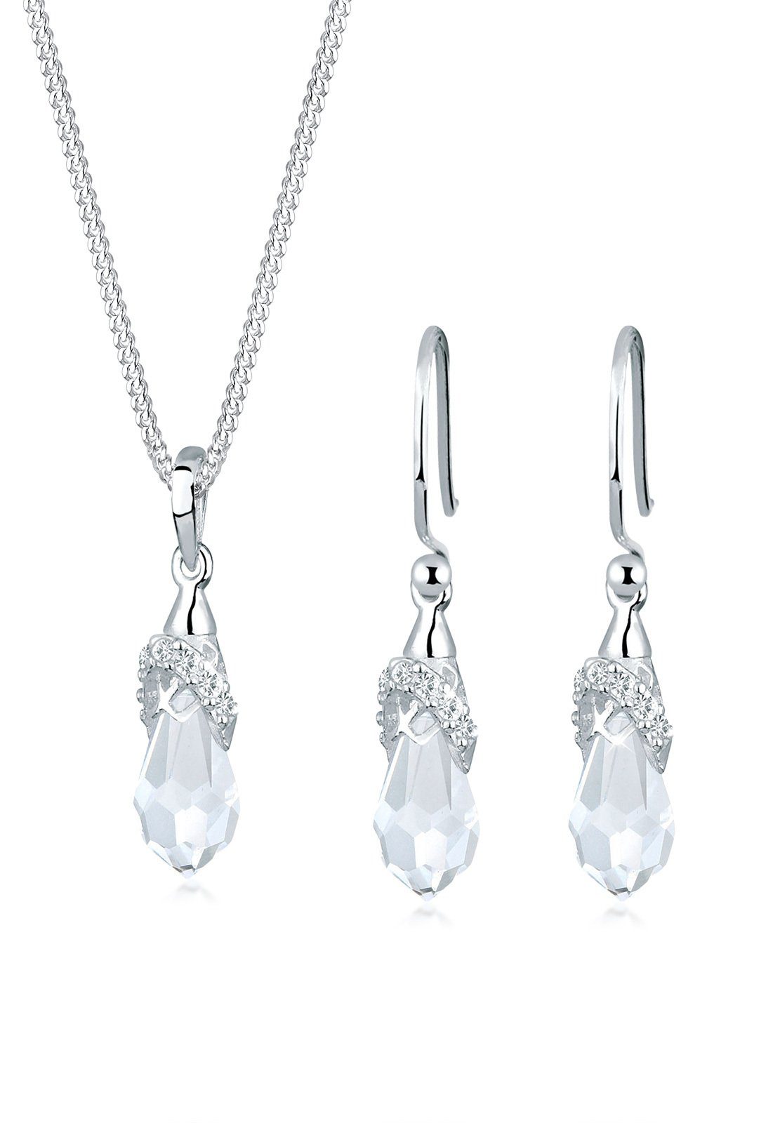 Elli Schmuckset »Set Swarovski® Kristalle 925 Silber« (Set, 2 tlg) online kaufen OTTO