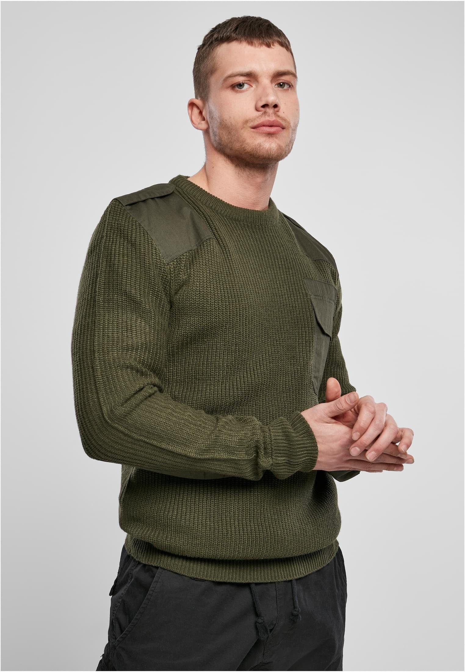 Brandit Kapuzenpullover Herren Military Sweater (1-tlg) olive