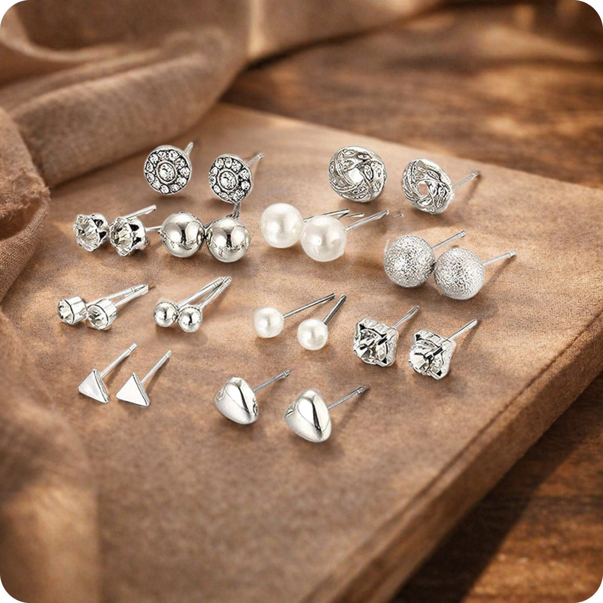 YouBella Ohrhänger-Set Satz von 24 vergoldeten Ohrstecker Tops Ohrring (Satz von 24 vergoldeten Ohrstecker Tops, Für Frauen & Mädchen, Geschenk & Hochzeit), Mod – Bild 4 von 5