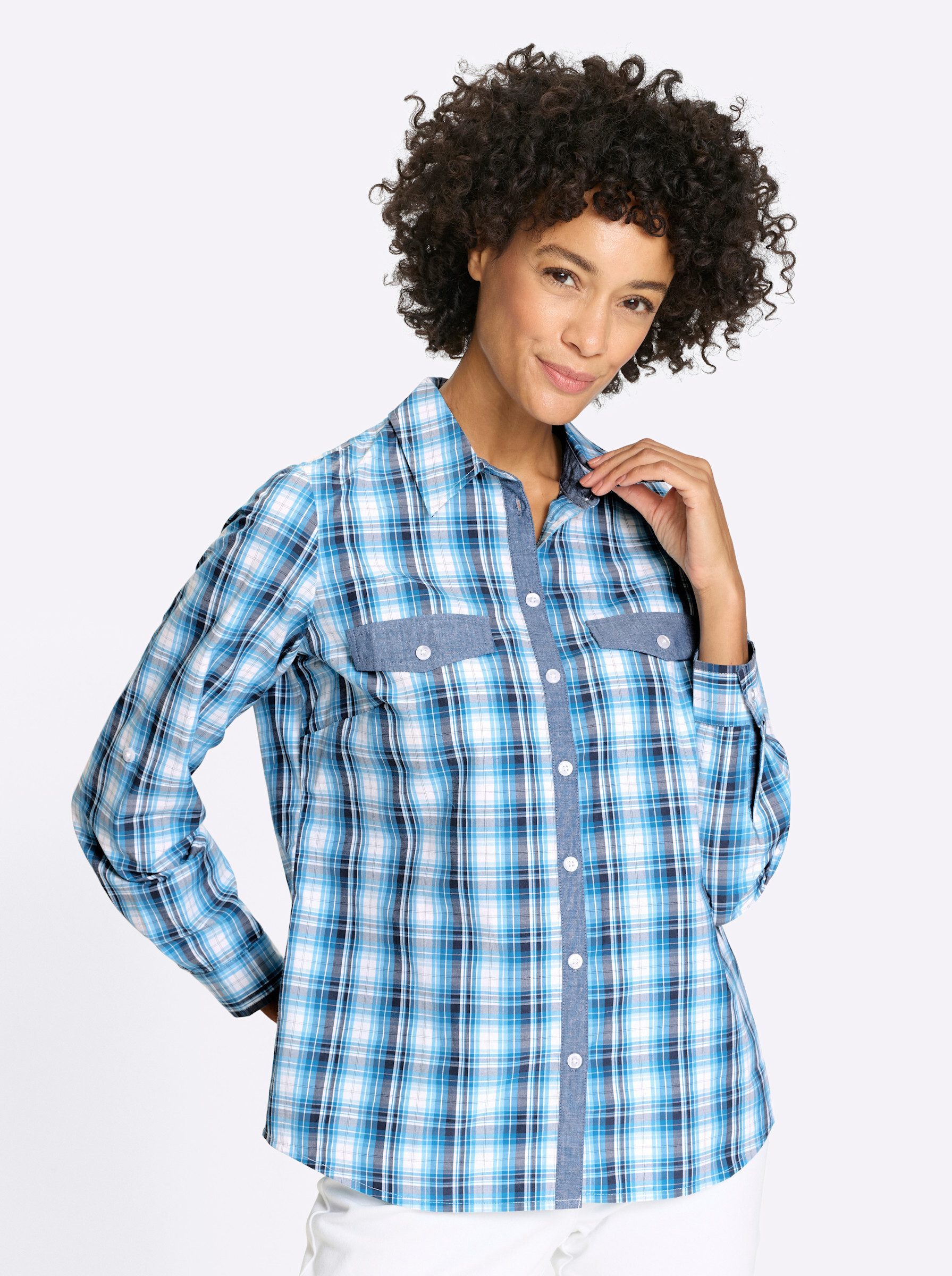 Sieh an! Klassische Bluse Karobluse . günstig online kaufen