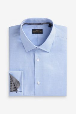 Next Langarmhemd Slim-Fit-Hemd mit Besatz-Aufschlagmanschette (1-tlg)