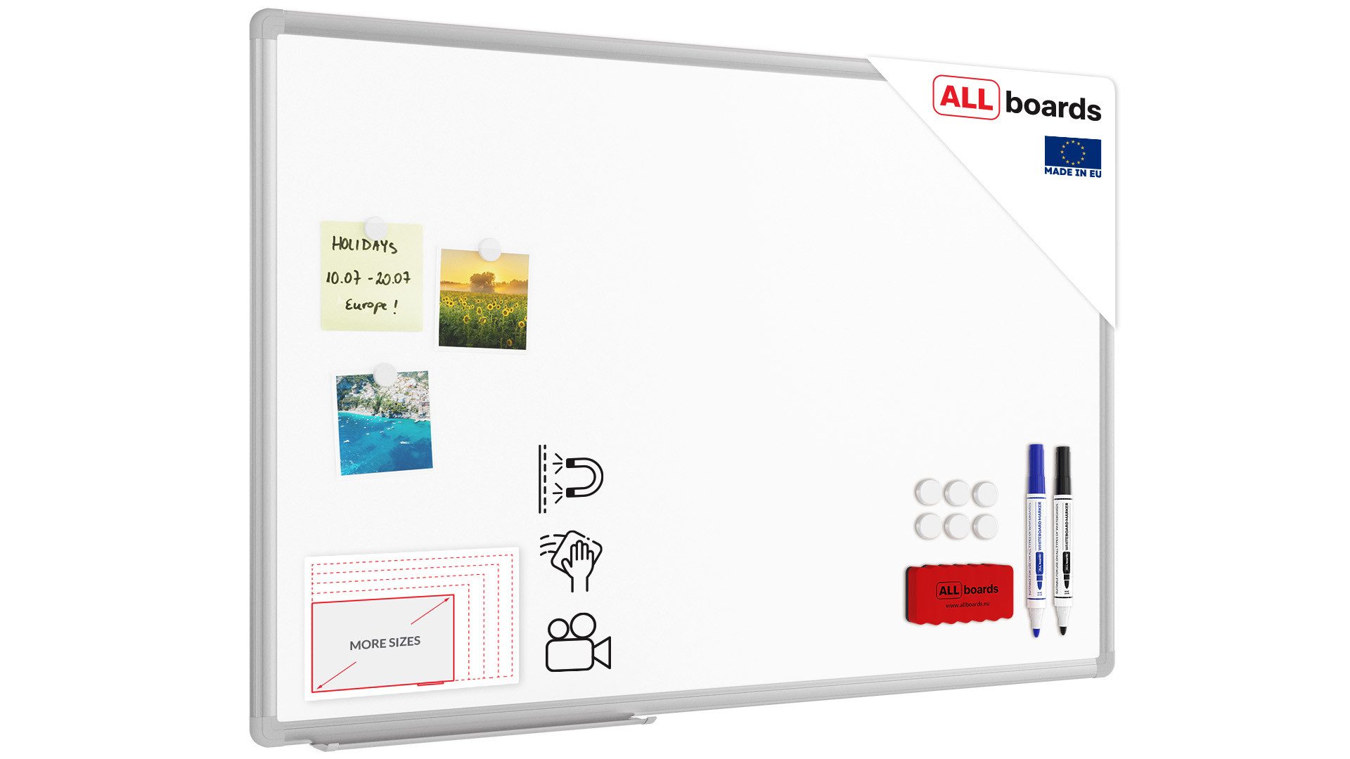 ALLboards Magnettafel ALLboards Magnetisches Whiteboard Magnettafel Premium EXPO