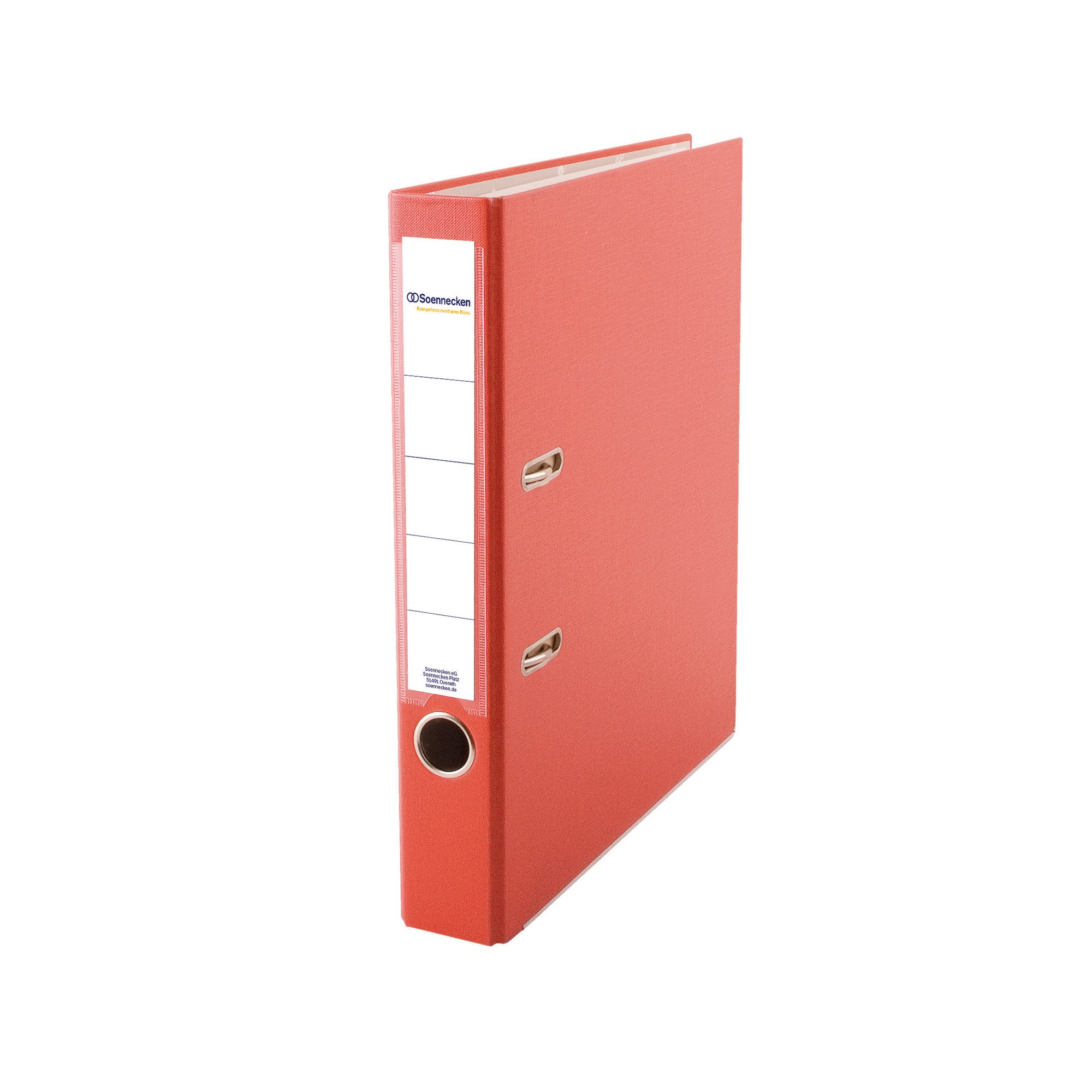 Soennecken Aktenordner Ordner 3342 DIN A4 50mm PP rot (25 Stück)