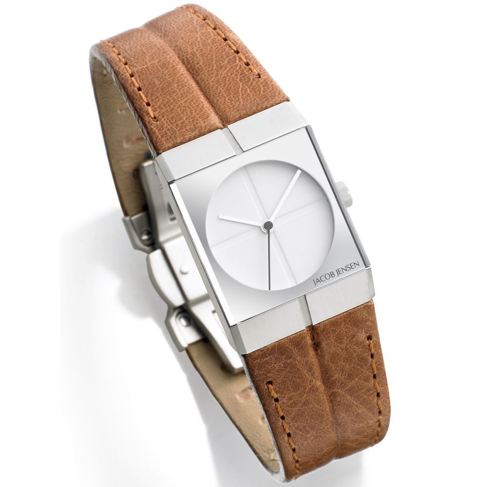 Jacob Jensen Quarzuhr JACOB JENSEN Damen Armbanduhr ICON SERIES 243 silberfarbend B. 25 mm