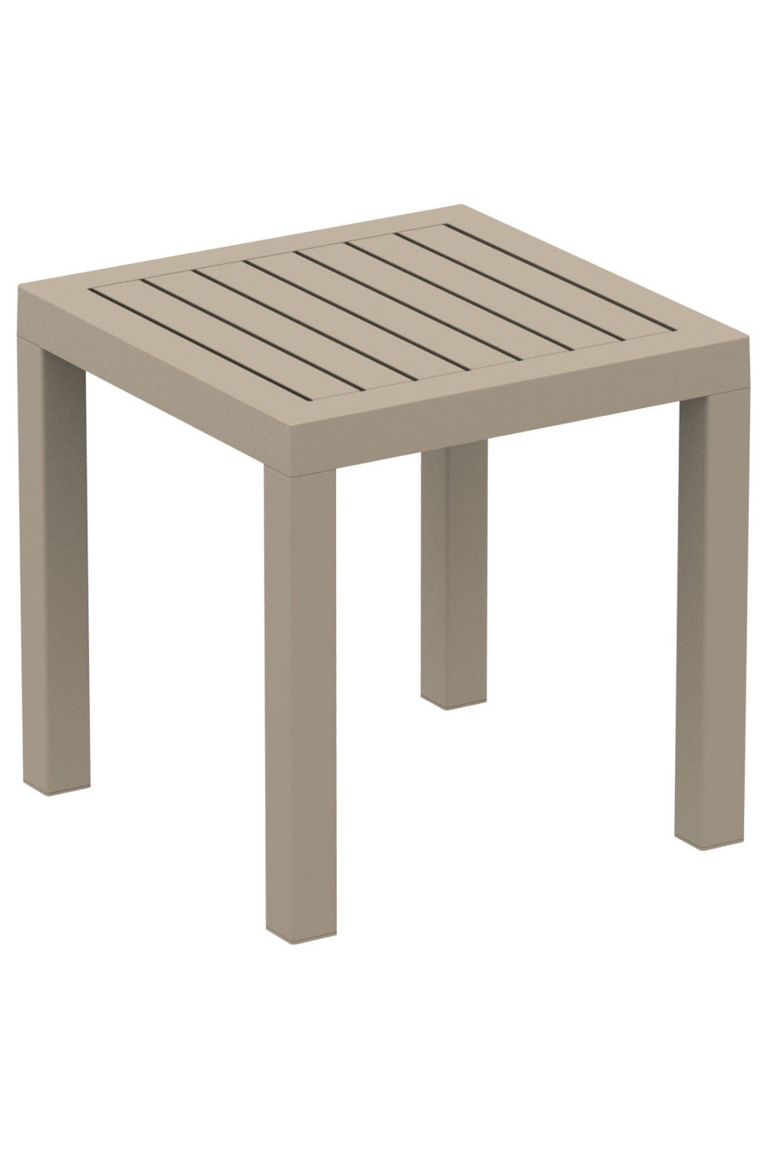 x Gartentisch Outdoor Farbe: - x TPFGarden Gartentisch - 45cm Maße Loungetisch, Terrasse Beistelltisch Ocra taupe (Hochwertiger 45 aus UV-beständigem Stabiler 45 Garten, Balkon, - Kunststoff, Beistelltisch für Tisch (BxLxH): aus Polymer-Glasfaser), 1-St.,