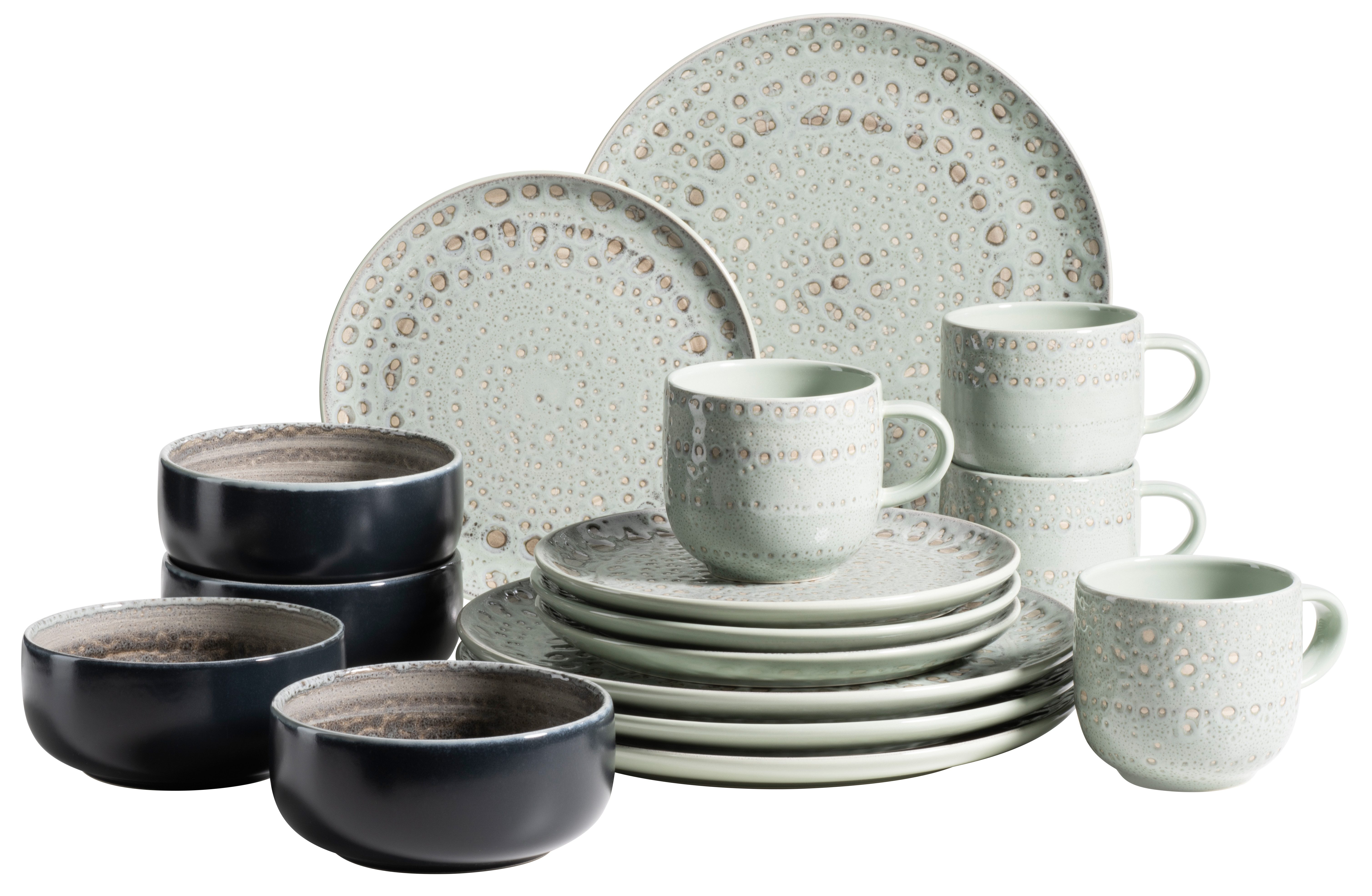 MÄSER Kombiservice SPICY MARKET, Geschirr-Set, Steingut (16-tlg), 4 Personen, Steingut