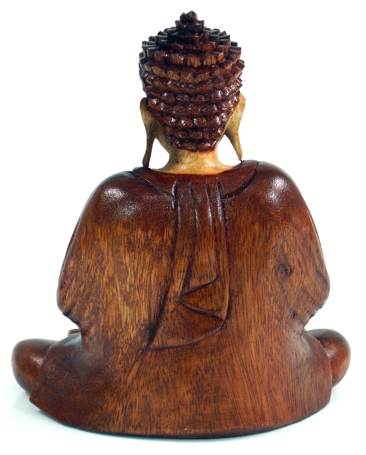 Buddhafigur Statue, Handarbeit 20 Guru-Shop cm.. Buddha Holzbuddha,