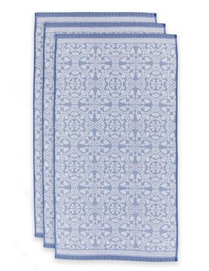 PiP Studio Handtuch Pip TILE LE PIP Waschhandschuh Gästetuch Handtuch Duschtuch, blue, Baumwolle (1-St), rechteckig