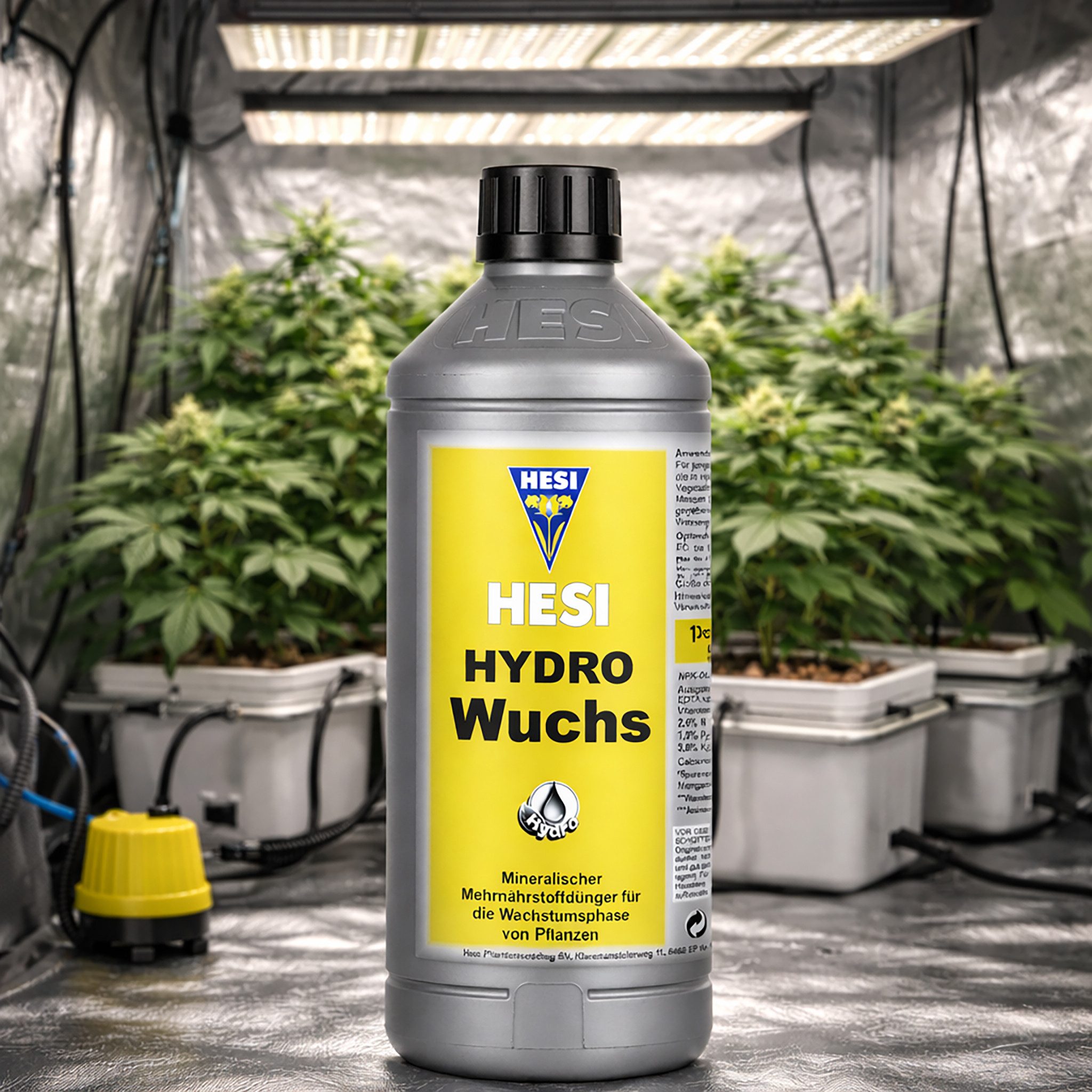 HESI Pflanzendünger HESI Hydro Wuchs 1 Liter Mineralischer Hydroponik Wachstumsdünger