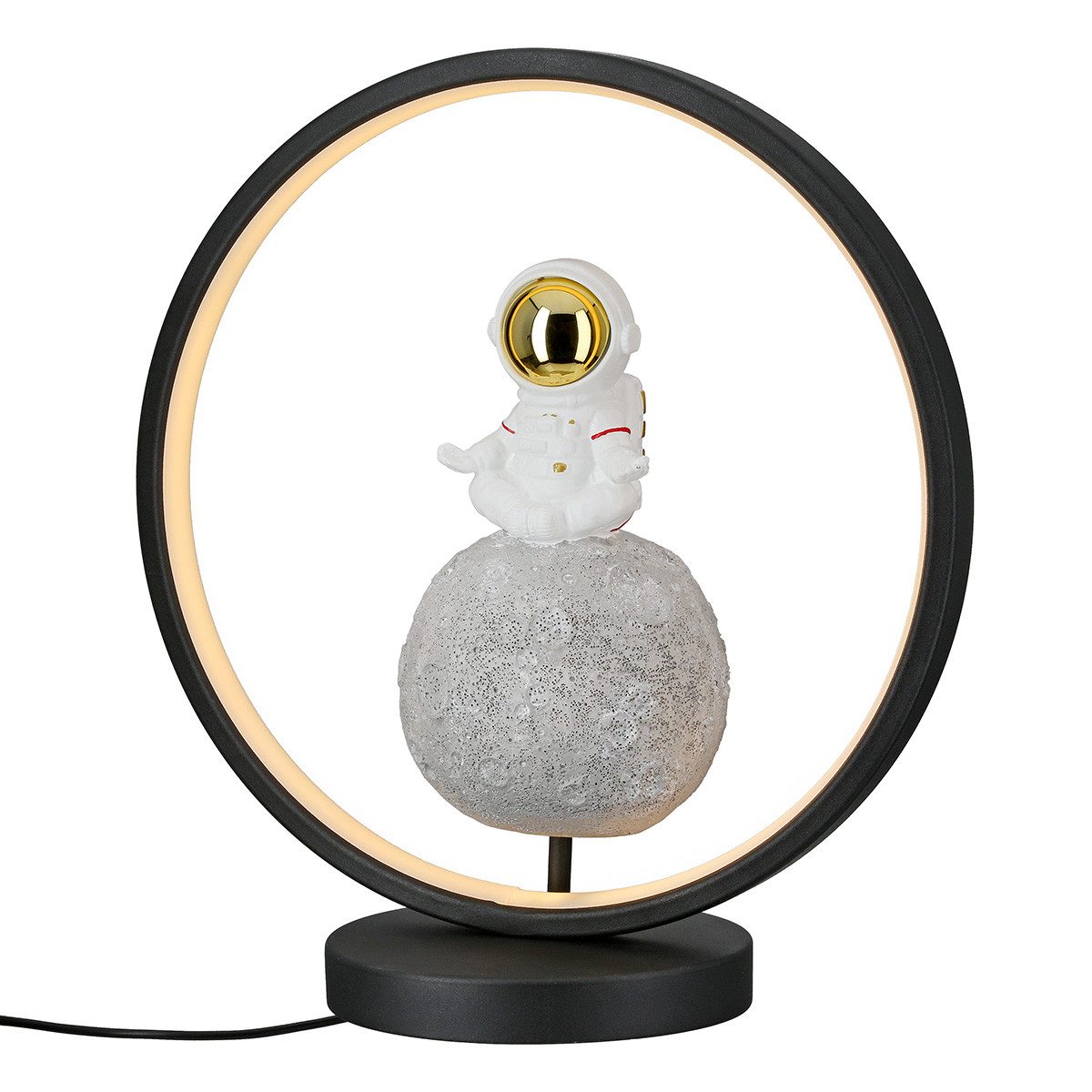 GILDE LED Tischleuchte Astronaut Juno 59046 Kunstharz 33 cm USB Designleuchte, LED fest integriert