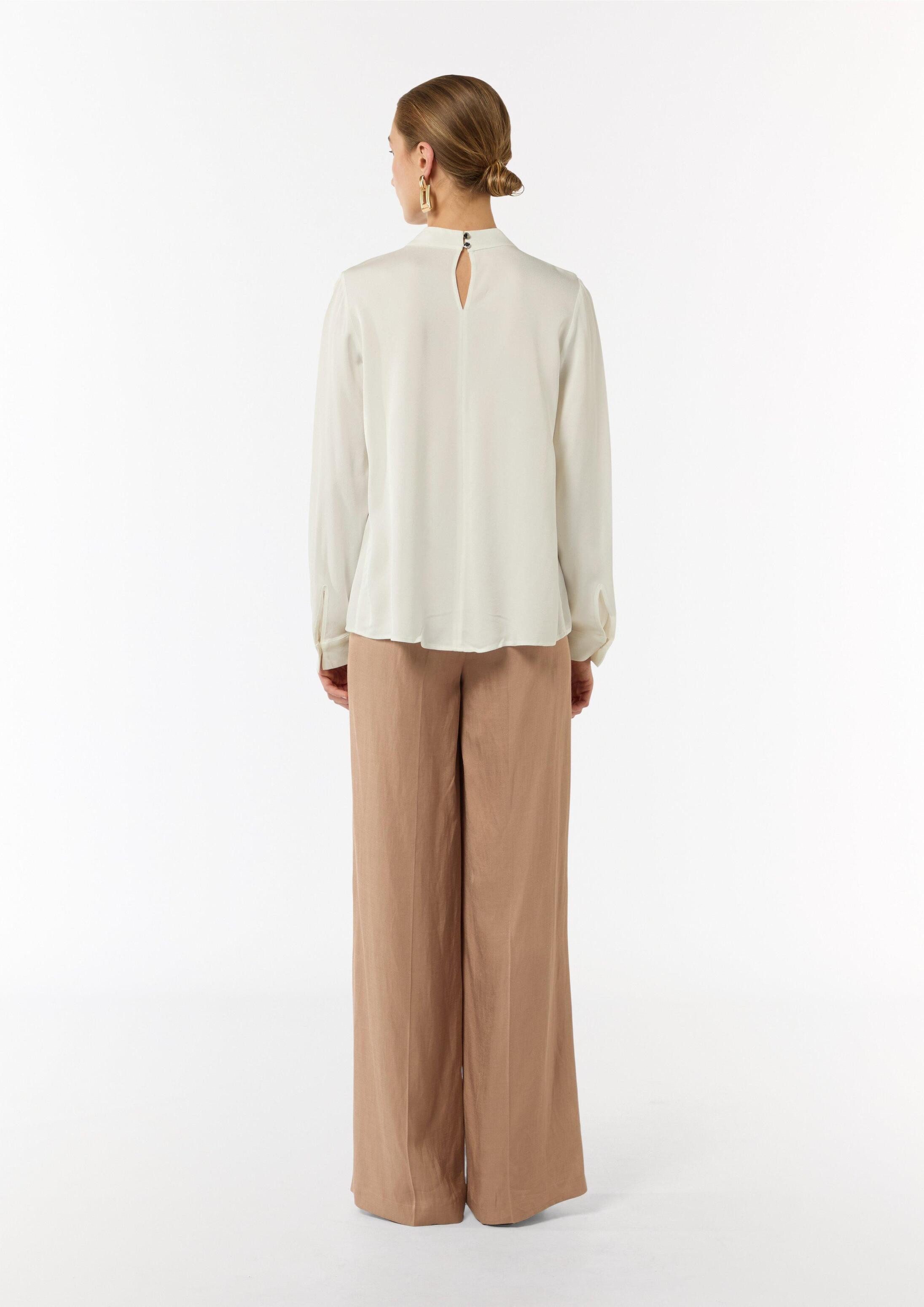comma Langarmbluse Bluse Bluse mit Falten-Detail