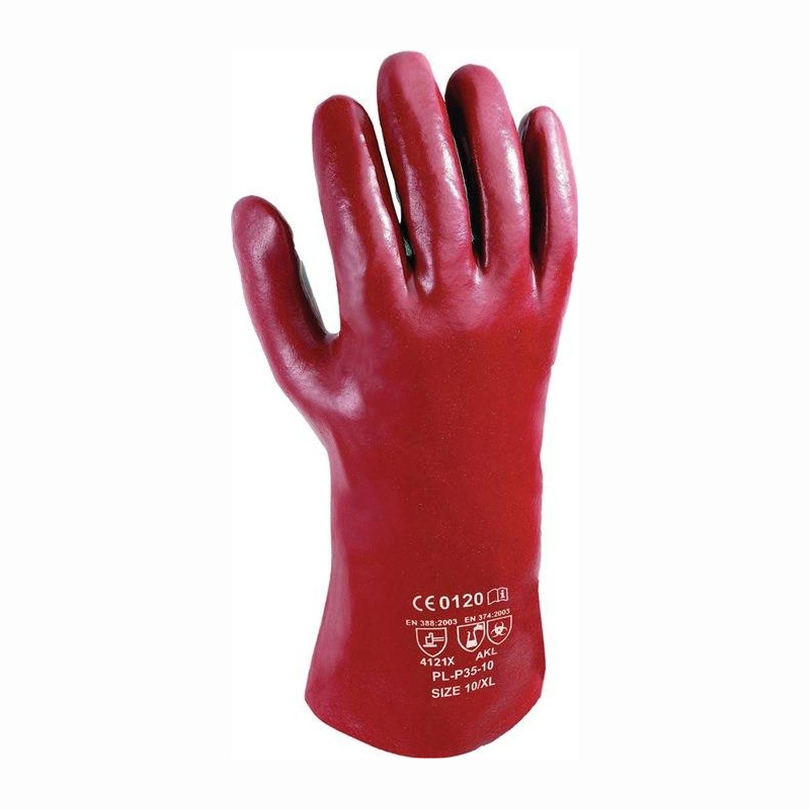 Chemikalien-Schutzhandschuhe ASATEX Chemiehandschuh Pirat rotbraun Gr. 10 EN 388 EN 374 PSA III - P